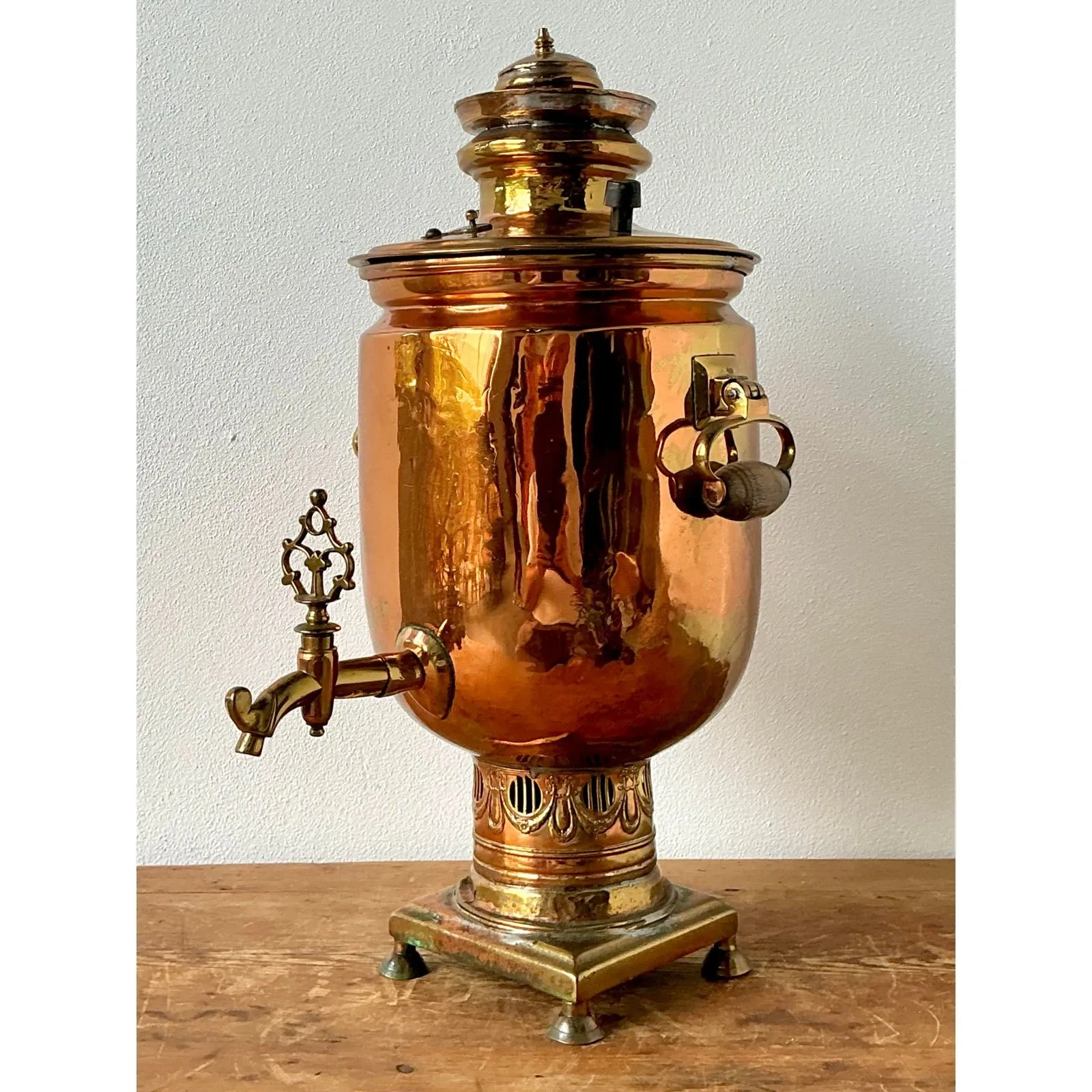 Vintage Swag Copper Samovar — additional photo 1