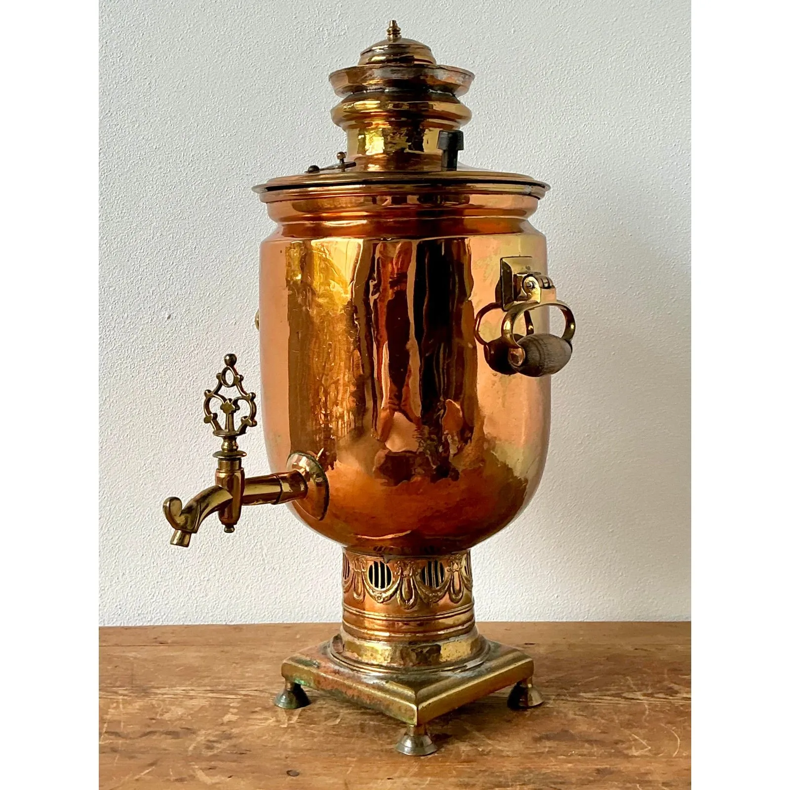 Vintage Swag Copper Samovar — additional photo 2