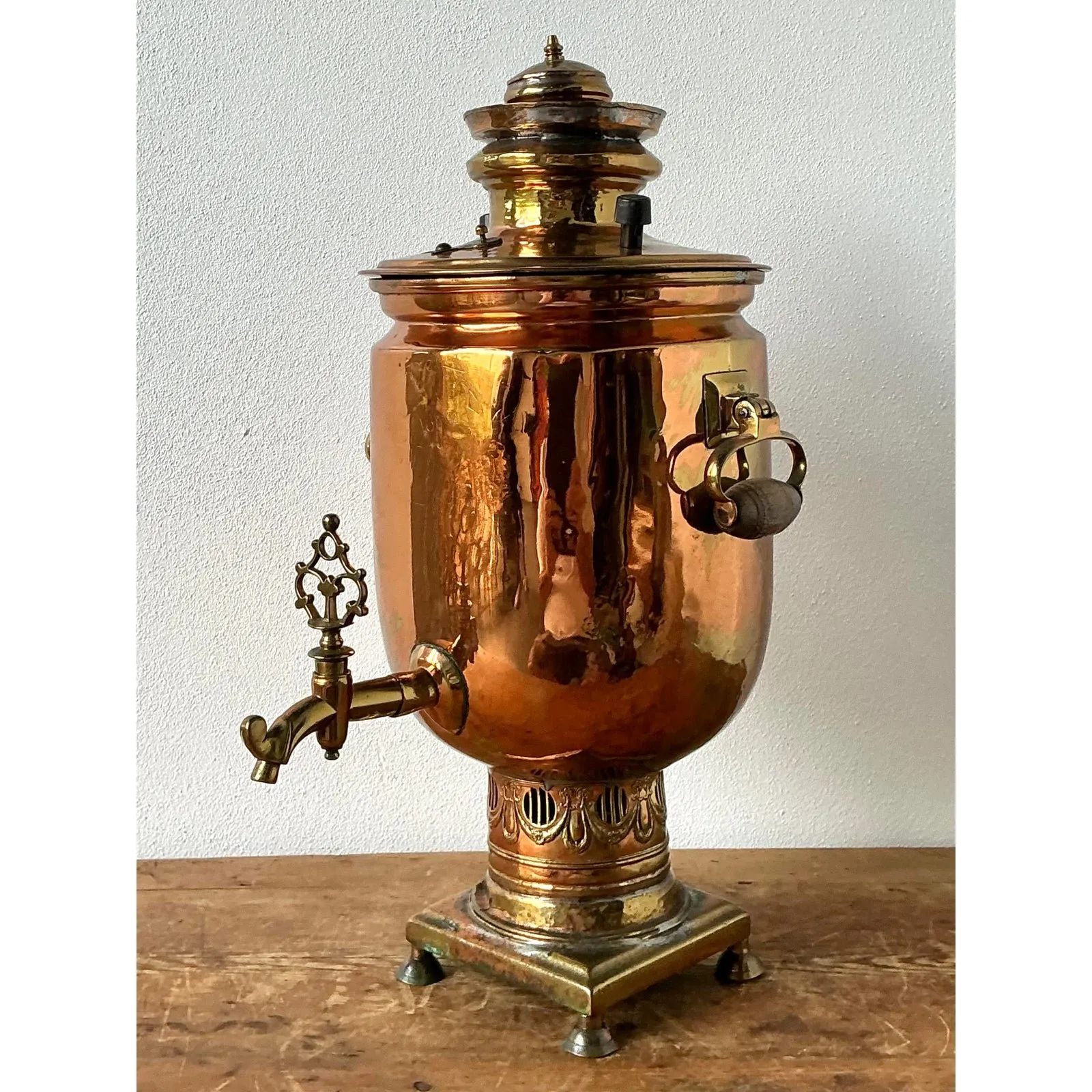 Vintage Swag Copper Samovar — additional photo 3