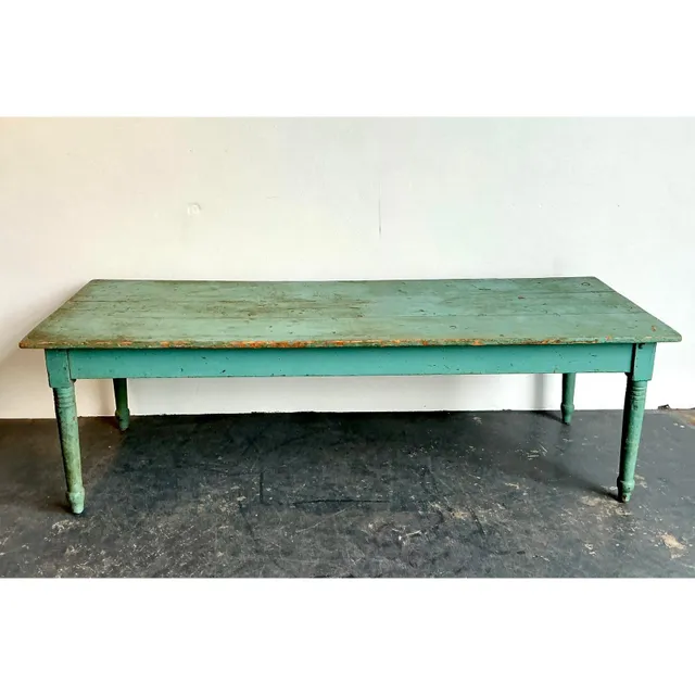 Vintage Patinated Painted Farm Table — additional photo 3