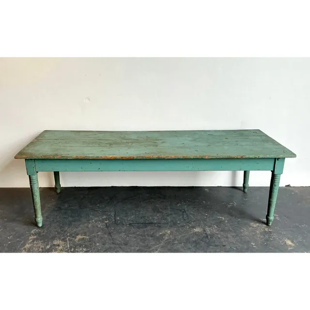 Vintage Patinated Painted Farm Table — additional photo 8
