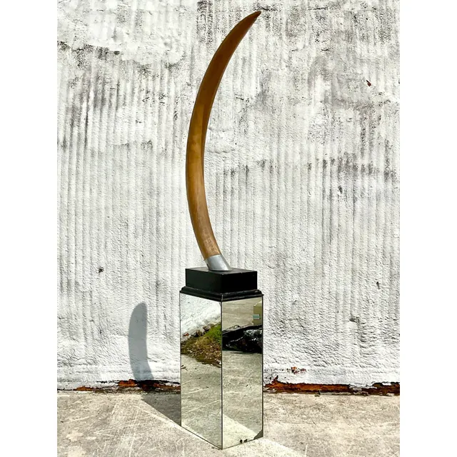 Vintage Resin Faux Elephant Tusk — additional photo 1