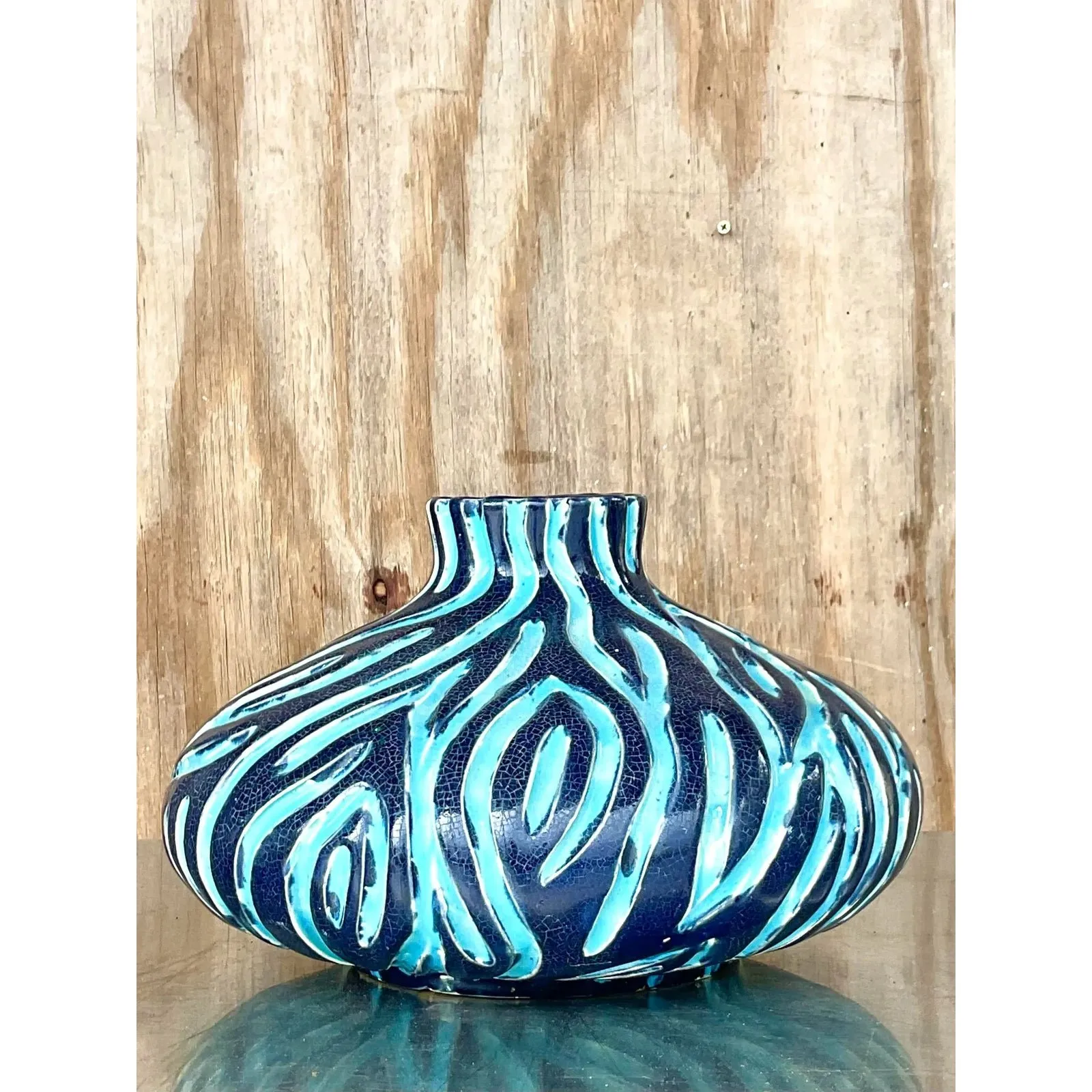 Vintage Boho Wiggles Pottery Vase — additional photo 3