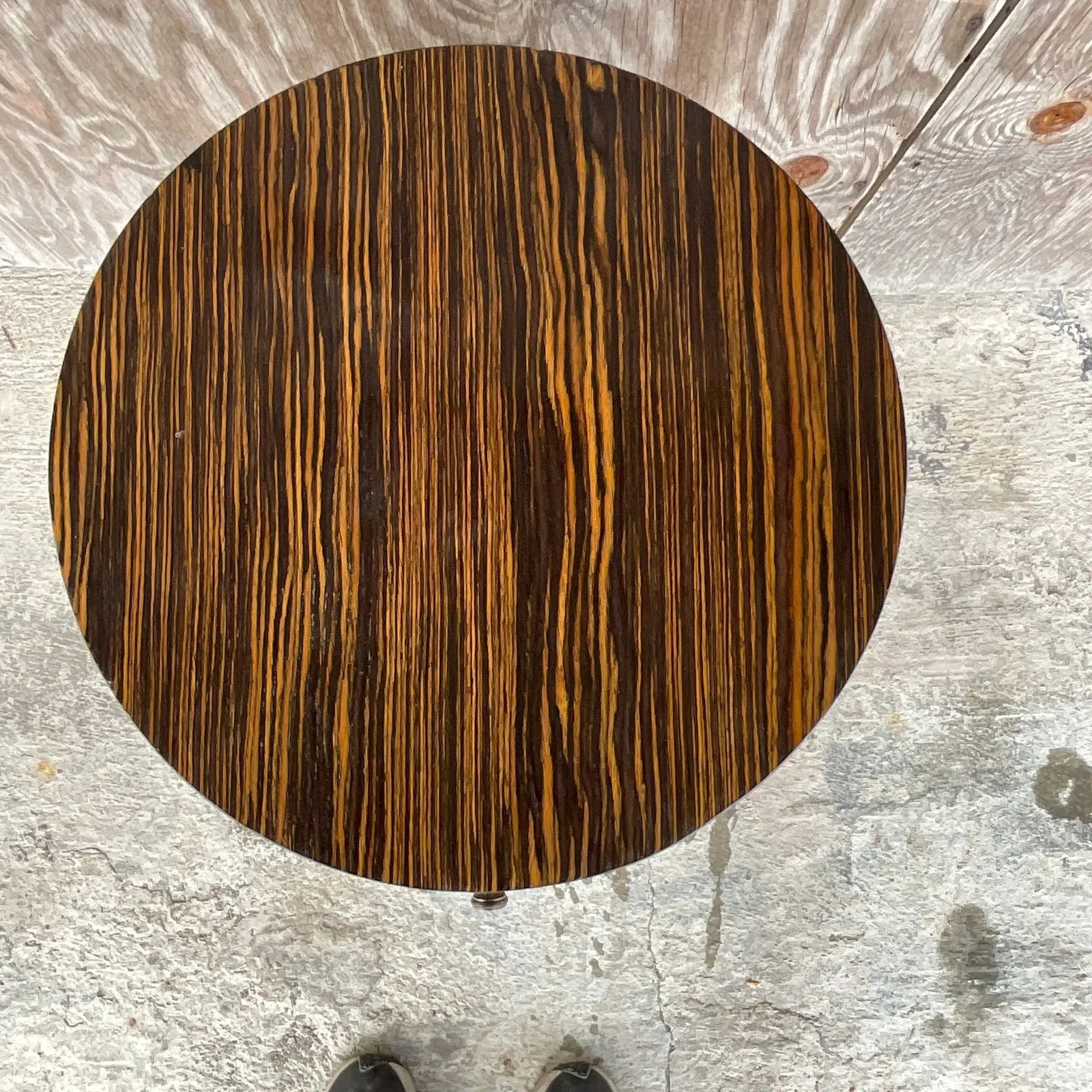 Vintage Contemporary Michael Berman Zebra Wood Side Table — additional photo 1