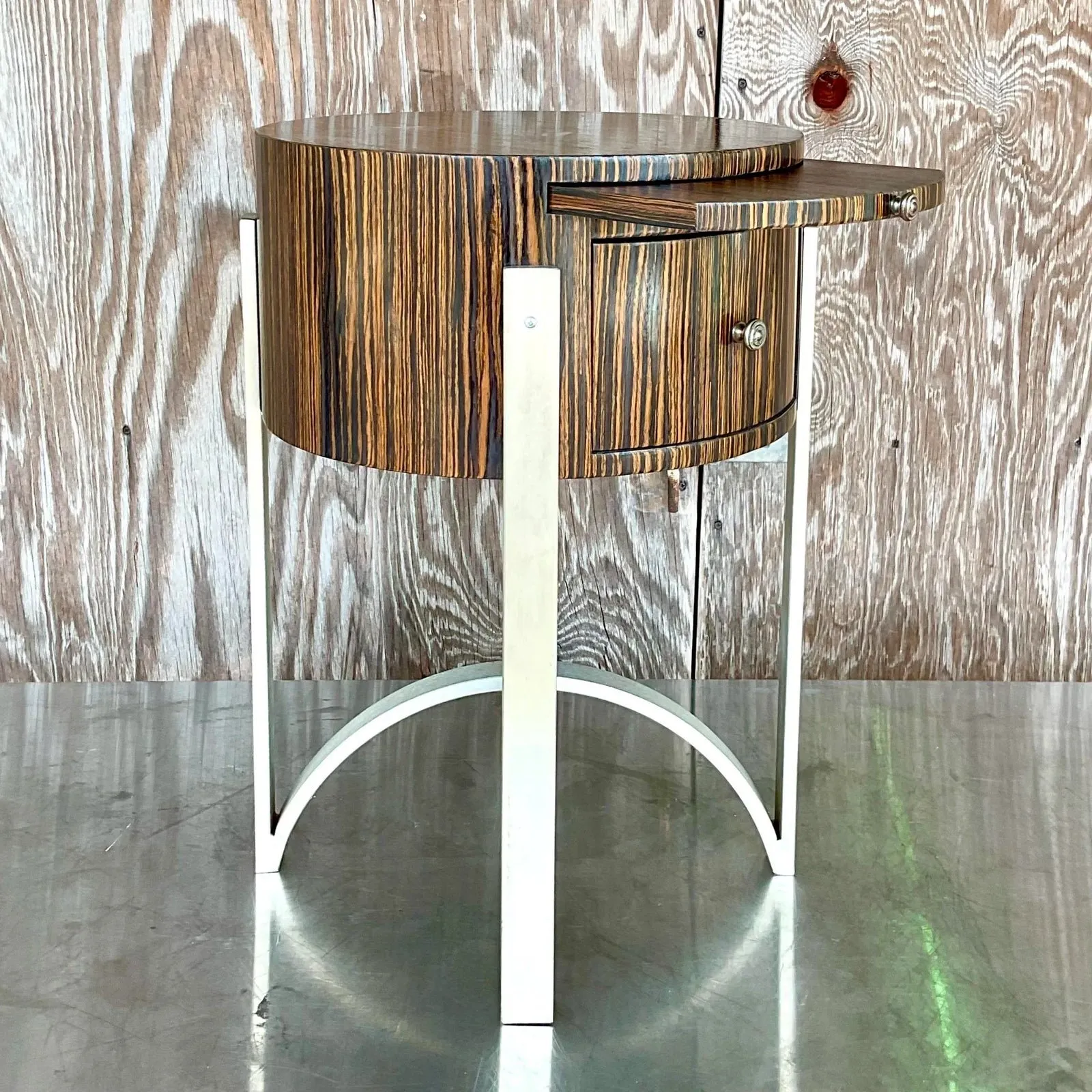 Vintage Contemporary Michael Berman Zebra Wood Side Table — additional photo 5