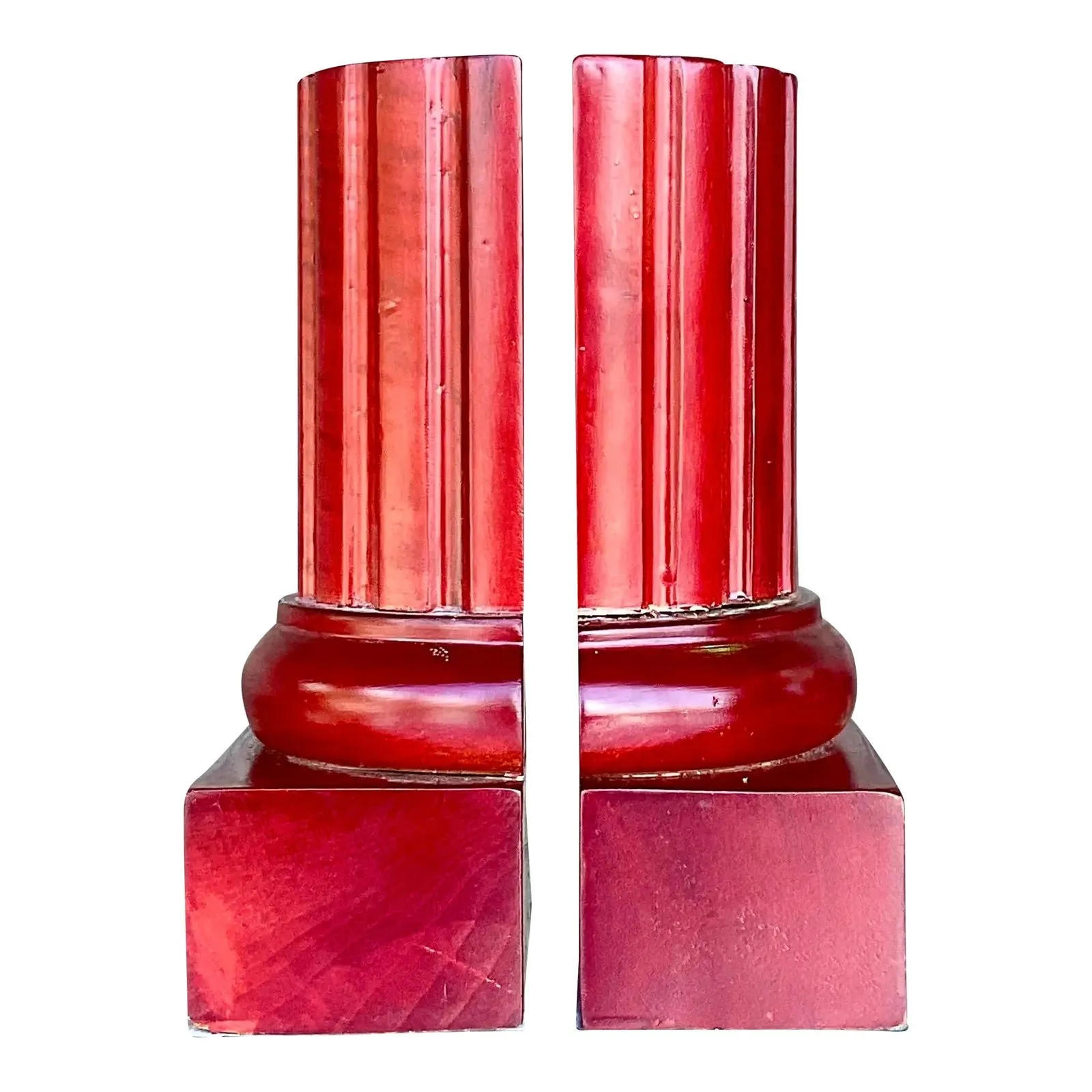 Vintage Contemporary Carved Column Bookends- a Pair — additional photo 1