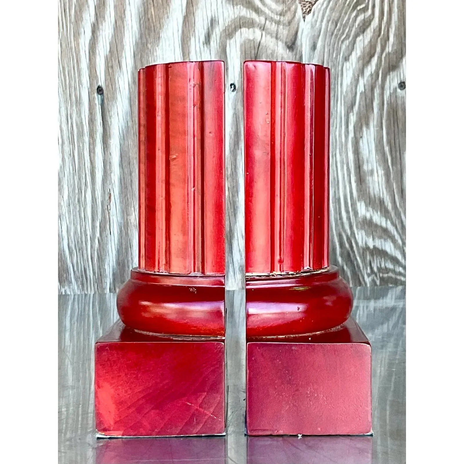Vintage Contemporary Carved Column Bookends- a Pair — additional photo 8
