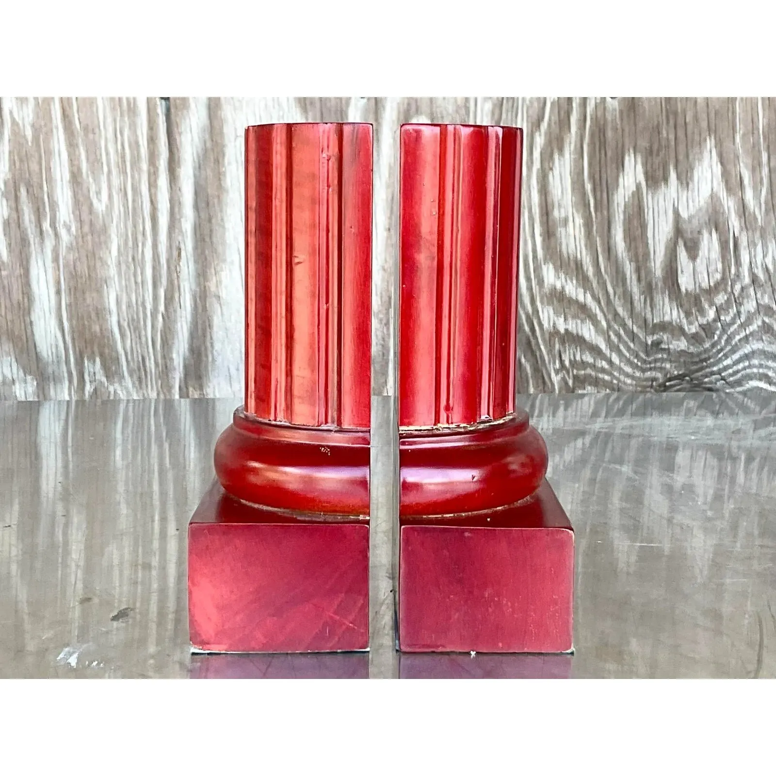 Vintage Contemporary Carved Column Bookends- a Pair — additional photo 3