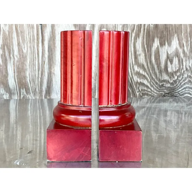 Vintage Contemporary Carved Column Bookends- a Pair — additional photo 3