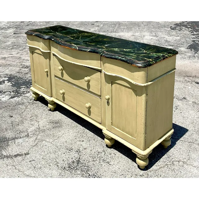 Vintage Regency Hand Painted Credenza — additional photo 1