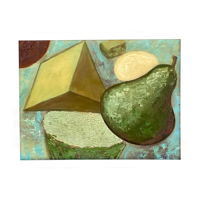 Vintage Boho Abstract Original Oil Painting — additional photo 1