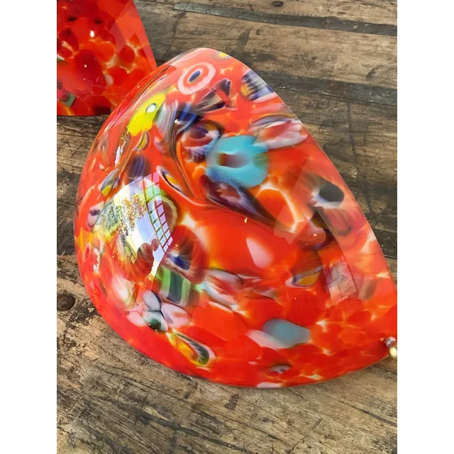 Vintage Italian Art Glass Light Sconce After Murano - A Pair — additional photo 3