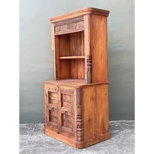 Vintage Hand Carved Teak Cabinet — additional photo 2