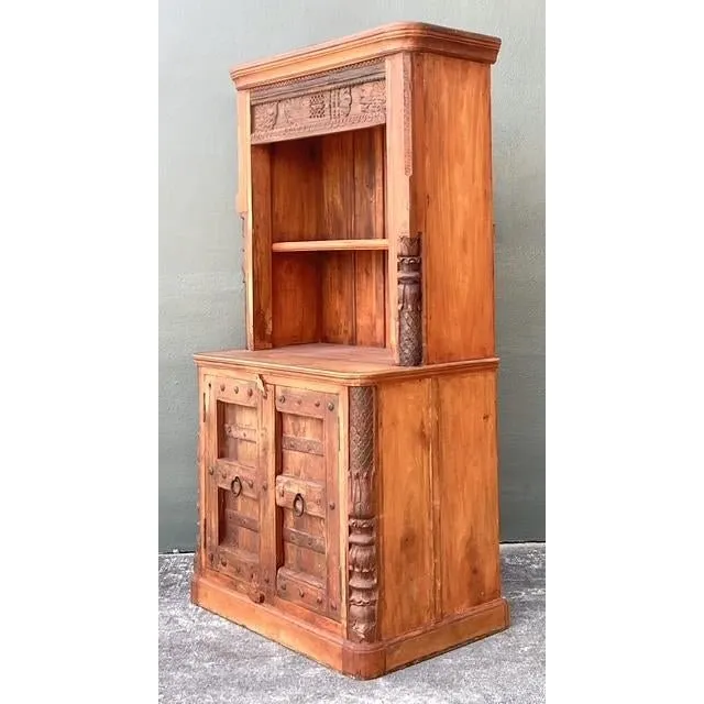Vintage Hand Carved Teak Cabinet — additional photo 1