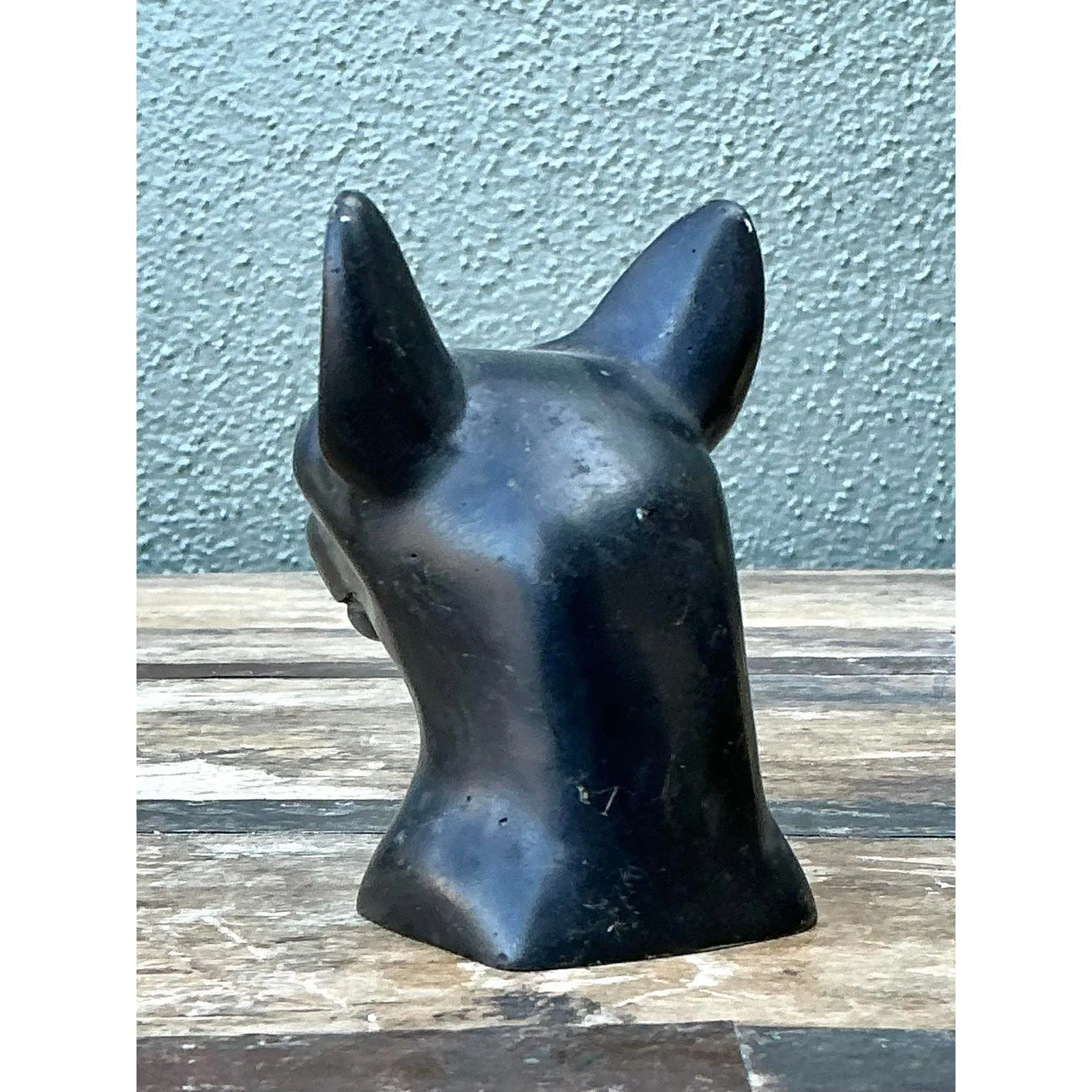 Vintage Metal Cat Head Paperweight — additional photo 8