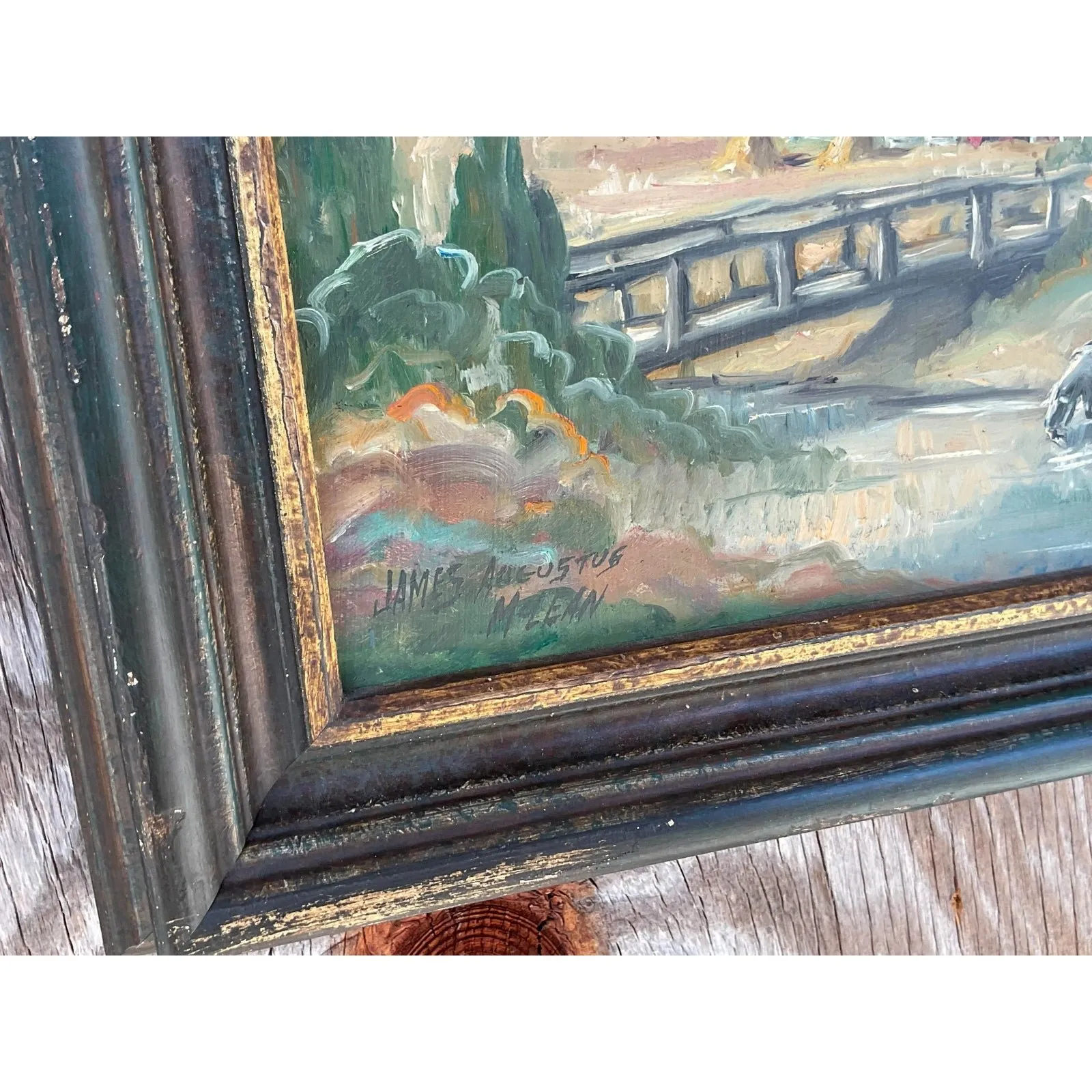 Vintage Boho Original Oil Painting Signed James Augustus McLean — additional photo 6