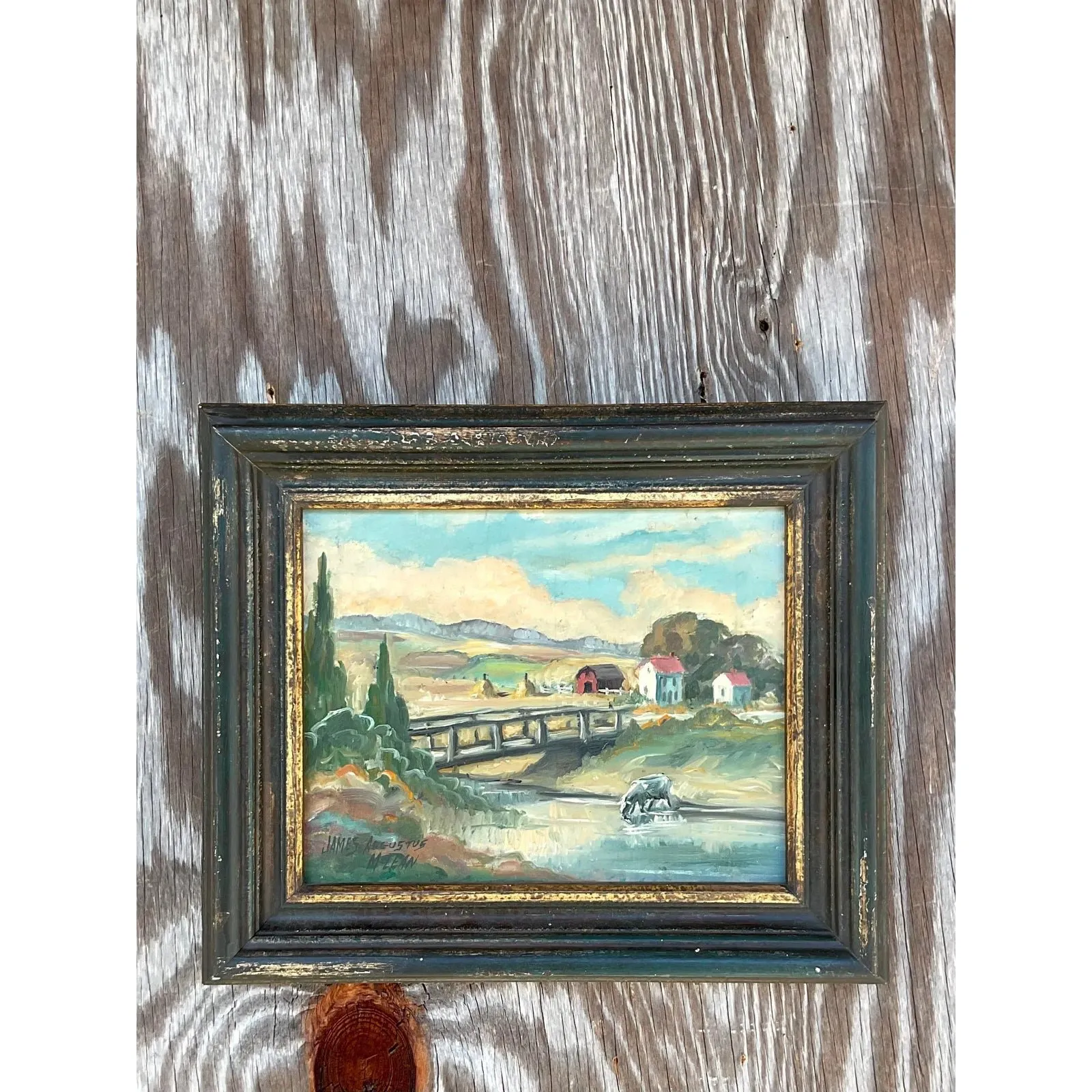 Vintage Boho Original Oil Painting Signed James Augustus McLean — additional photo 8