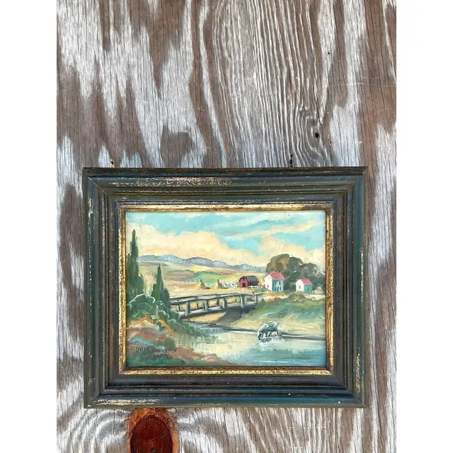 Vintage Boho Original Oil Painting Signed James Augustus McLean — additional photo 8