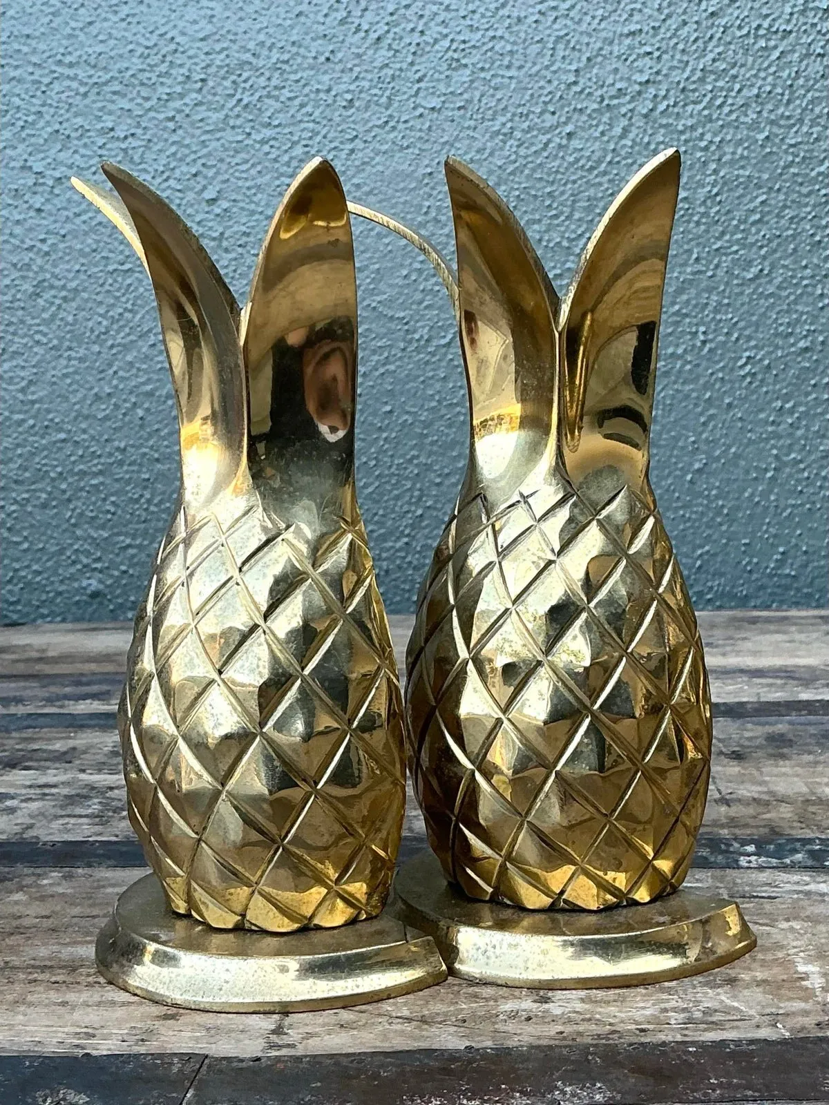 Vintage Polished Brass Pineapple Bookends - Set of 2 — additional photo 5