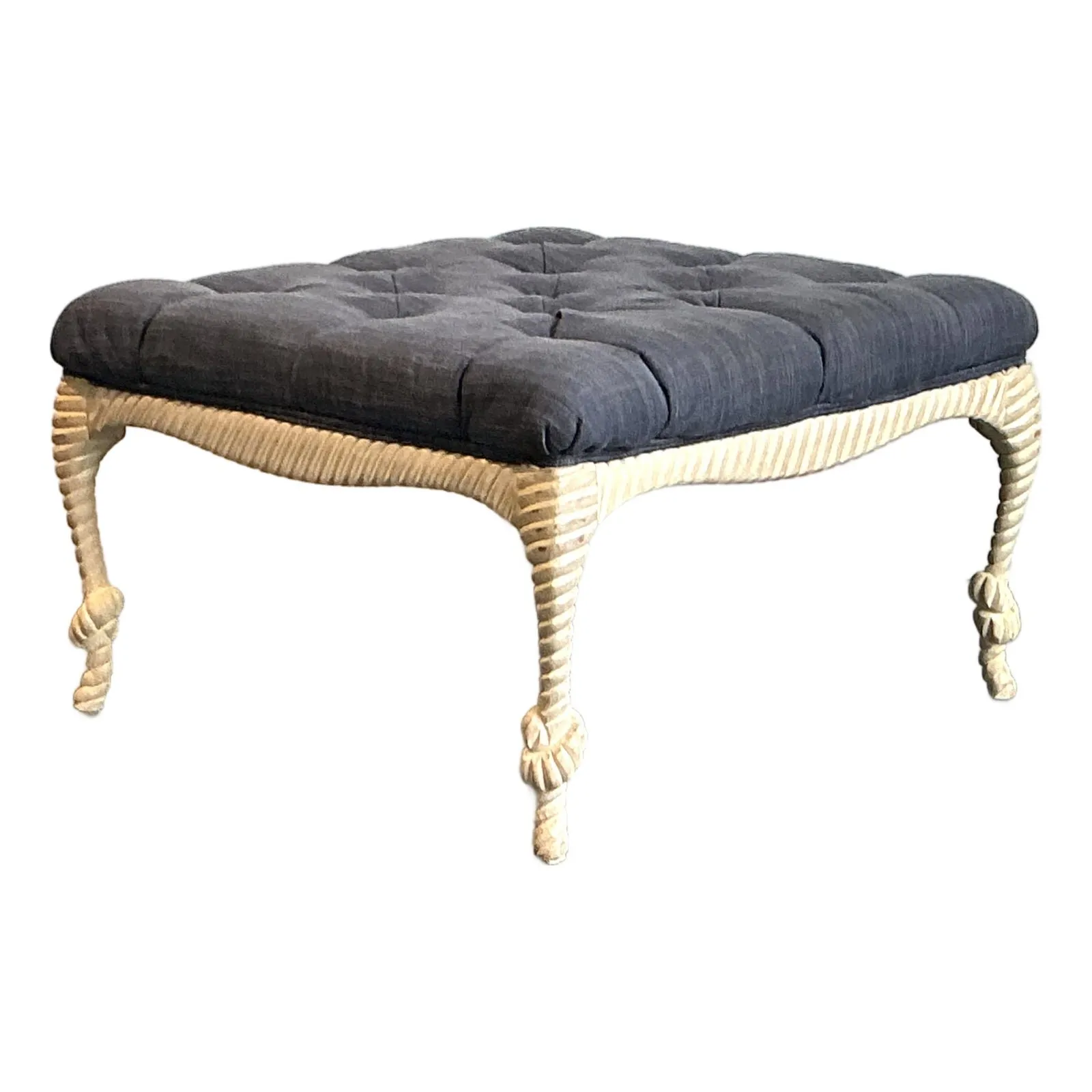 Vintage Rope and Knot Ottoman