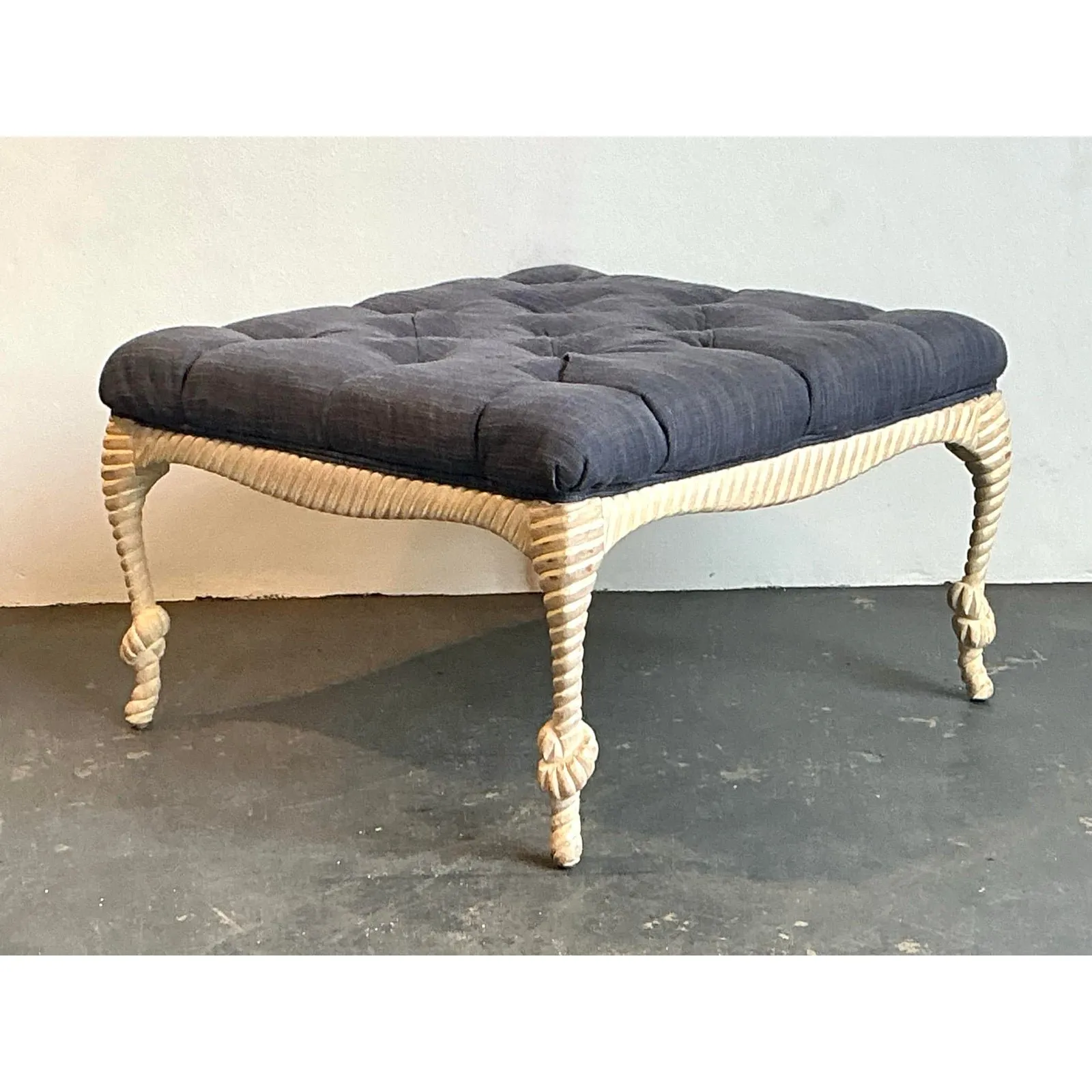 Vintage Rope and Knot Ottoman — additional photo 3