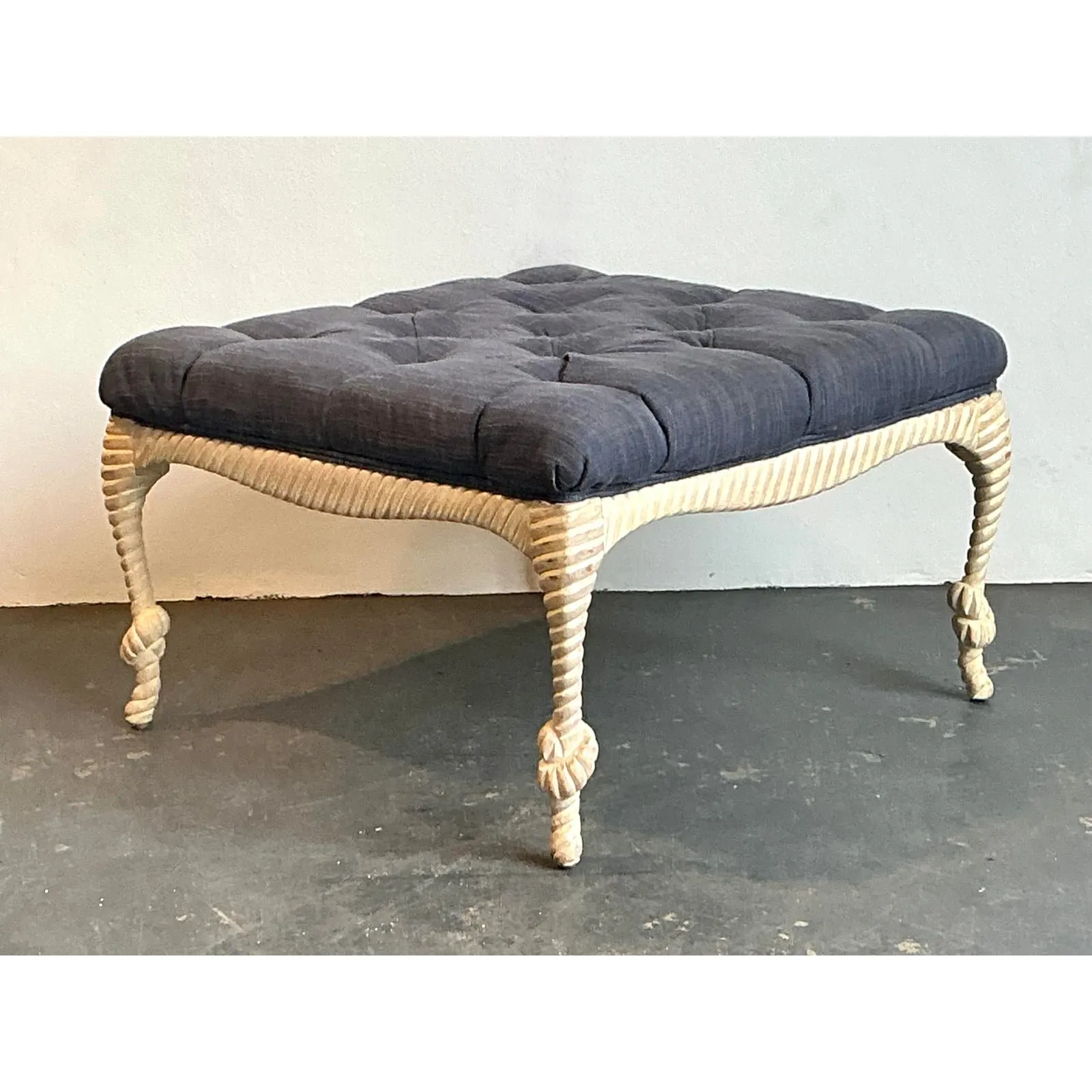 Vintage Rope and Knot Ottoman — additional photo 2