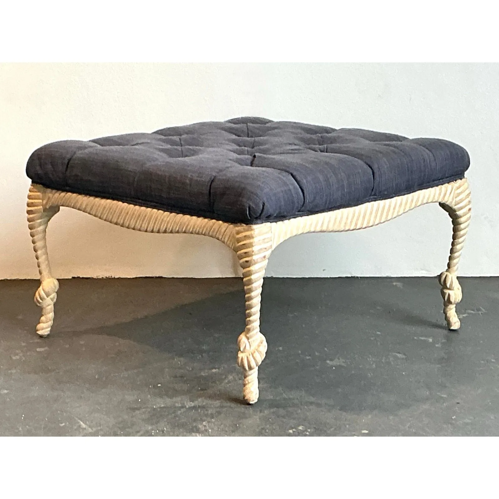 Vintage Rope and Knot Ottoman — additional photo 5