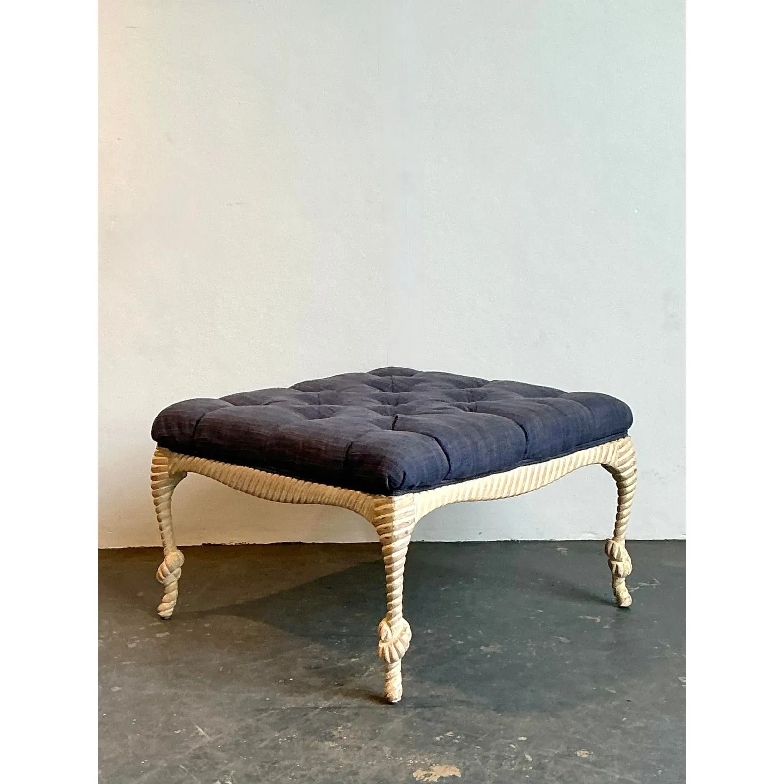 Vintage Rope and Knot Ottoman — additional photo 6