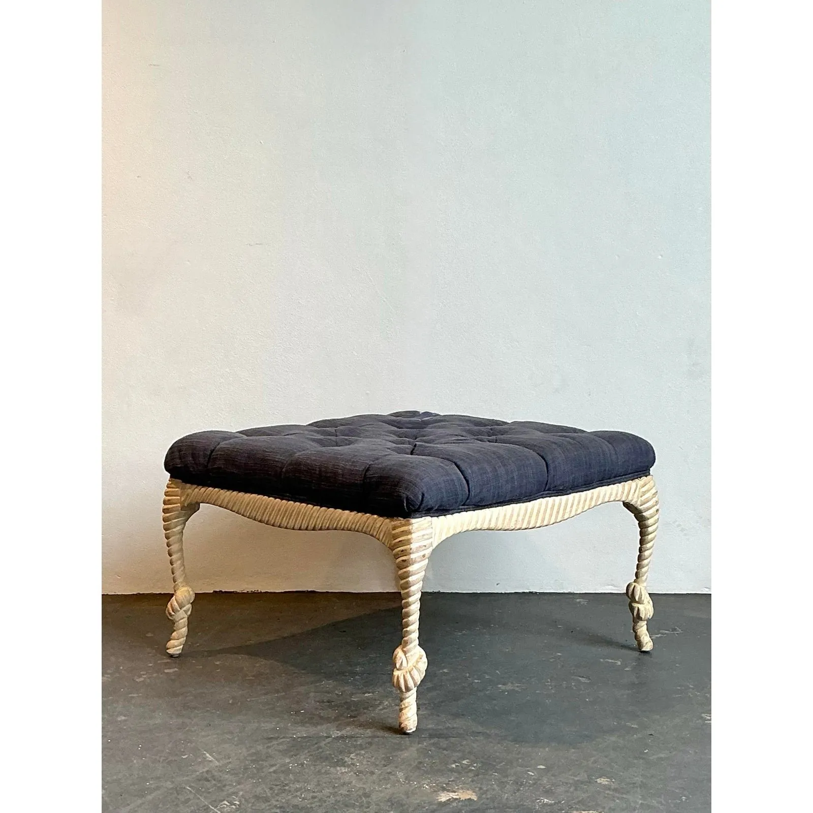 Vintage Rope and Knot Ottoman — additional photo 7