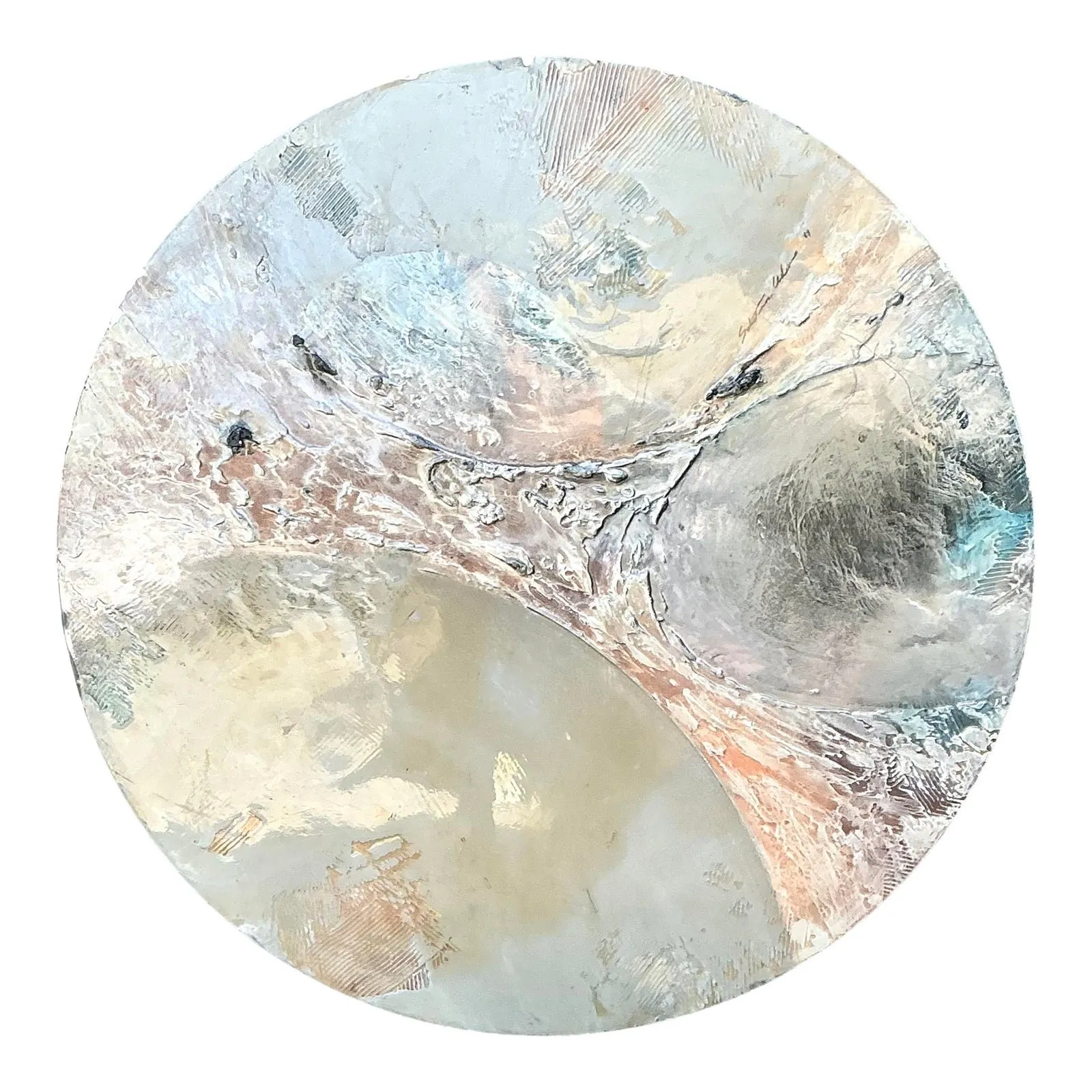 Vintage Monumental Mixed Media Disc Wall Sculpture — additional photo 8