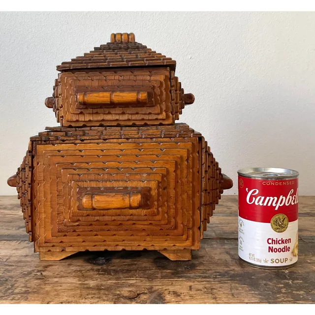 Vintage Original Tramp Art Stacked Box — additional photo 6