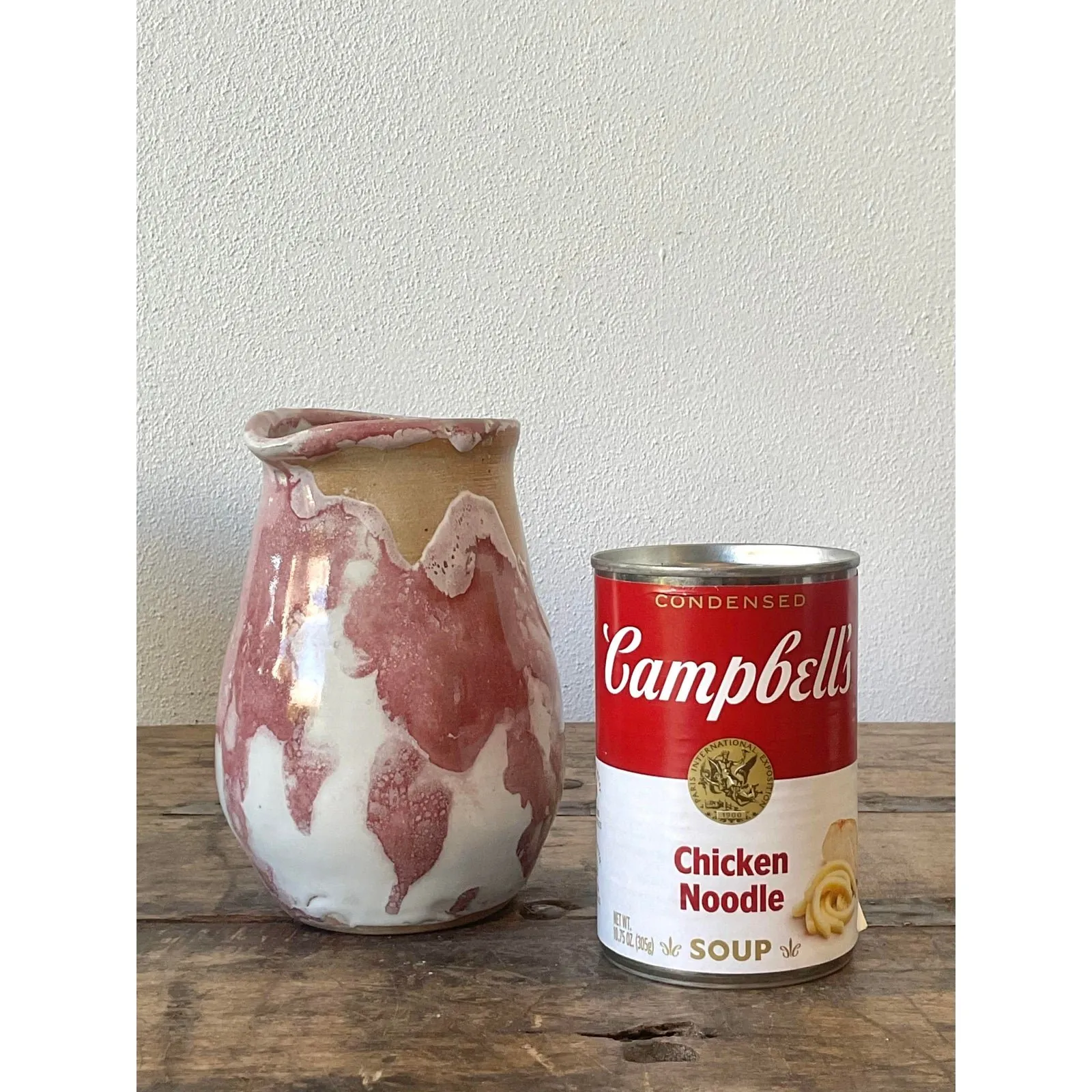 Vintage Original Studio Pottery Drip Glaze Vase - Stoneware, 3.25W x 5.5H — additional photo 4