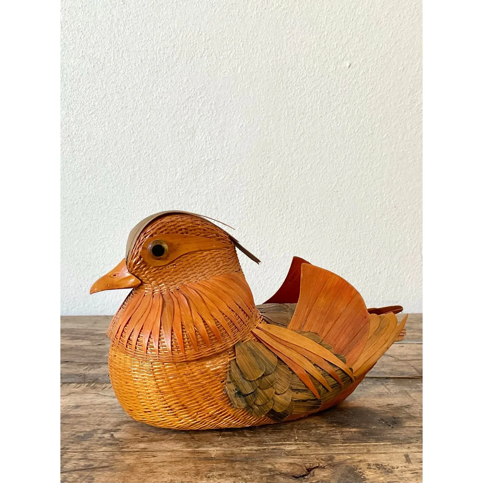 Vintage Shanghai Handicrafts Rattan Bird — additional photo 2