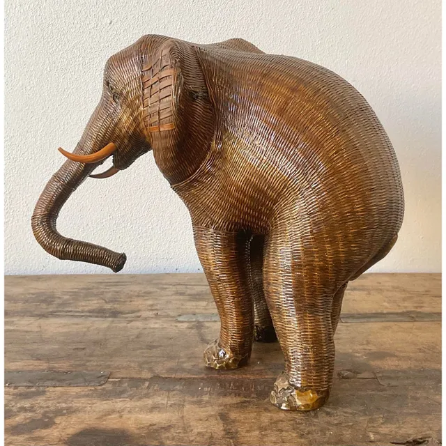 Vintage Shanghai Handicrafts Elephant Basket — additional photo 7