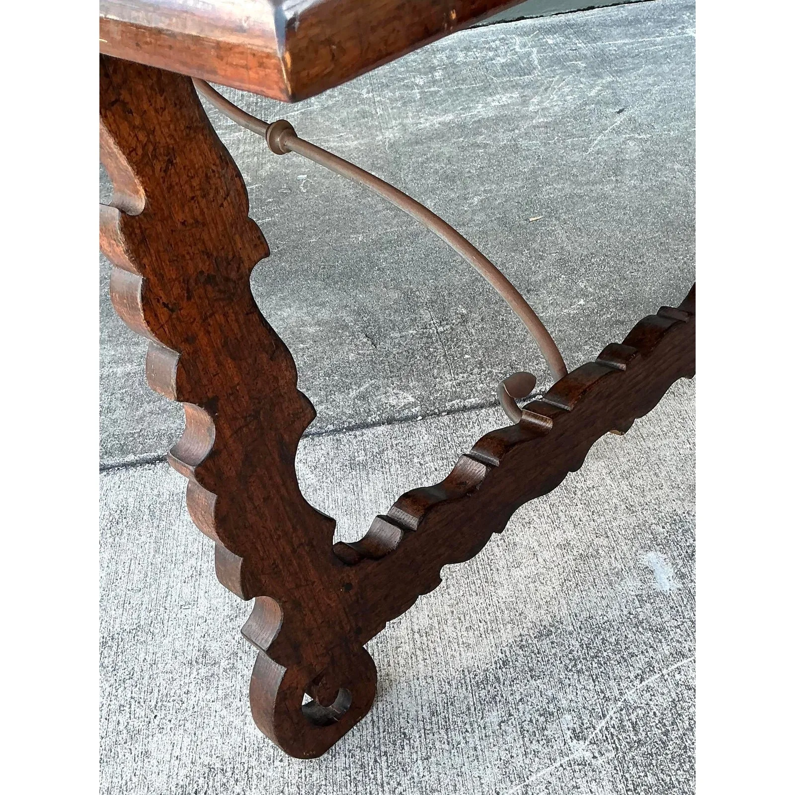 Vintage 18th Century Monumental Lyre Table — additional photo 1