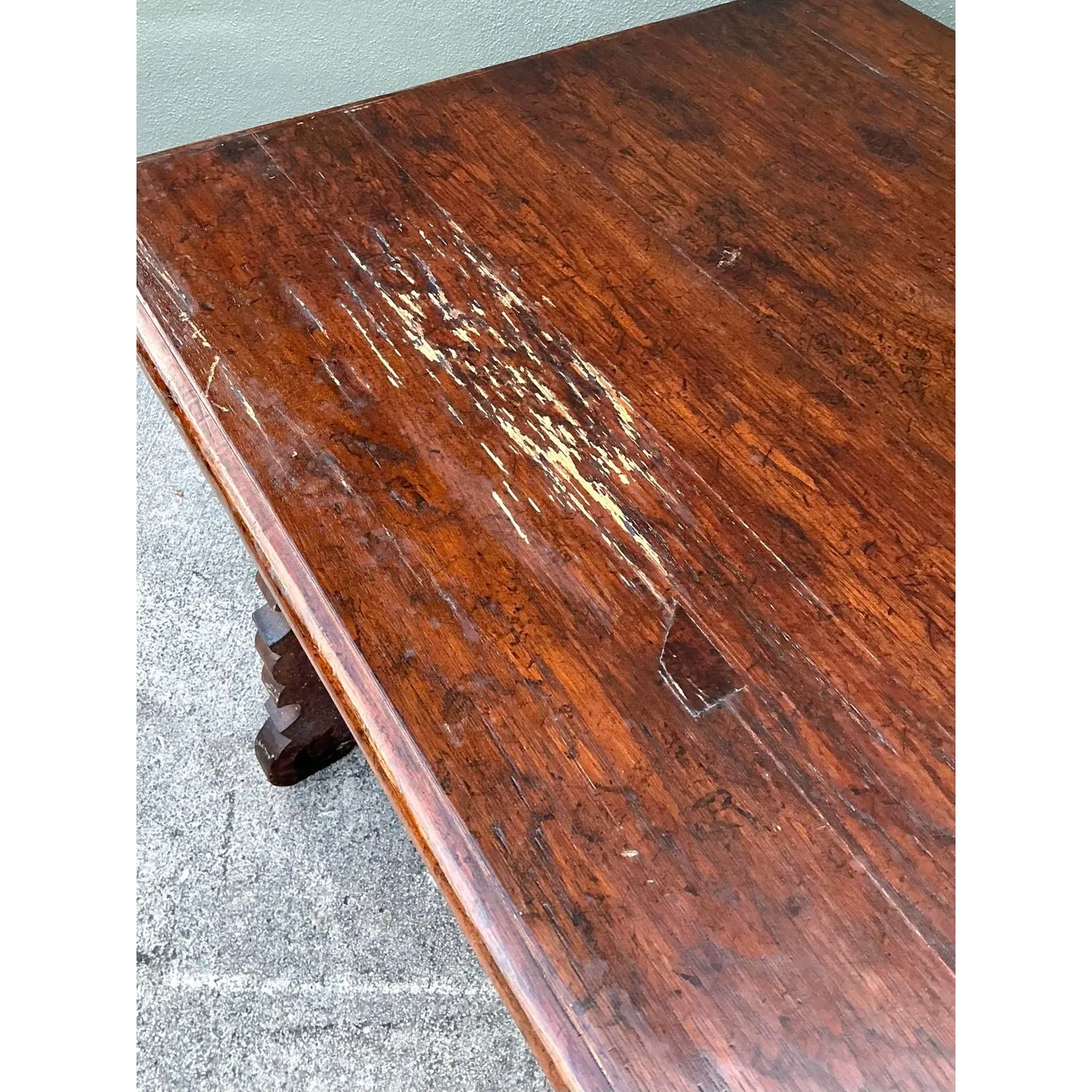 Vintage 18th Century Monumental Lyre Table — additional photo 2