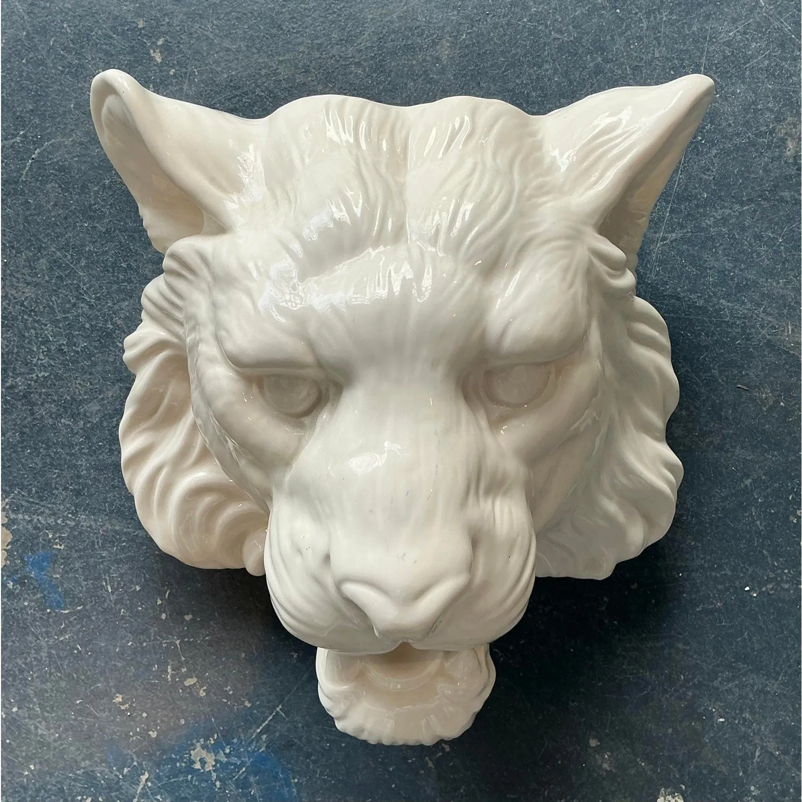 Vintage Fitz and Floyd Tiger Head Wall Pocket — additional photo 2