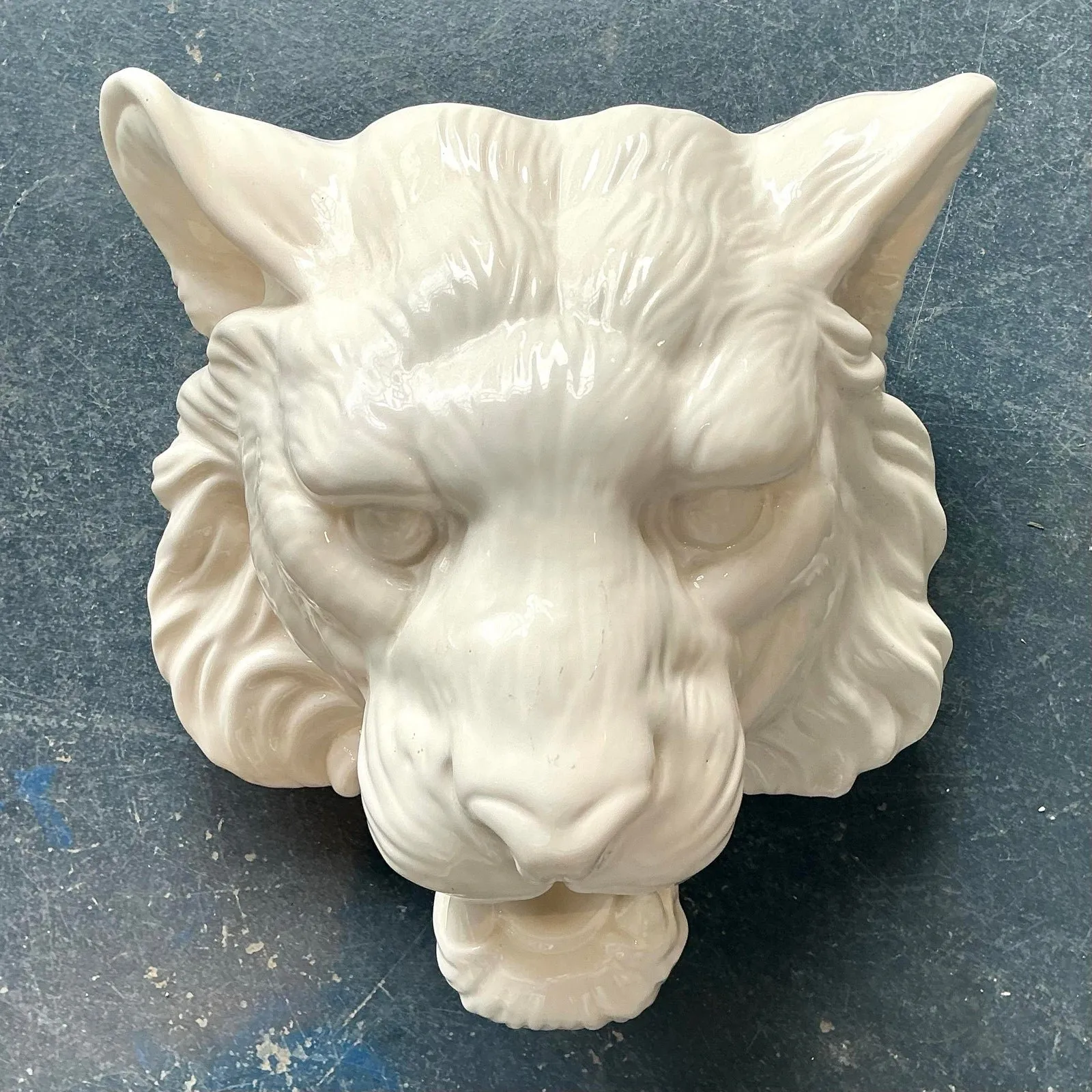 Vintage Fitz and Floyd Tiger Head Wall Pocket — additional photo 5