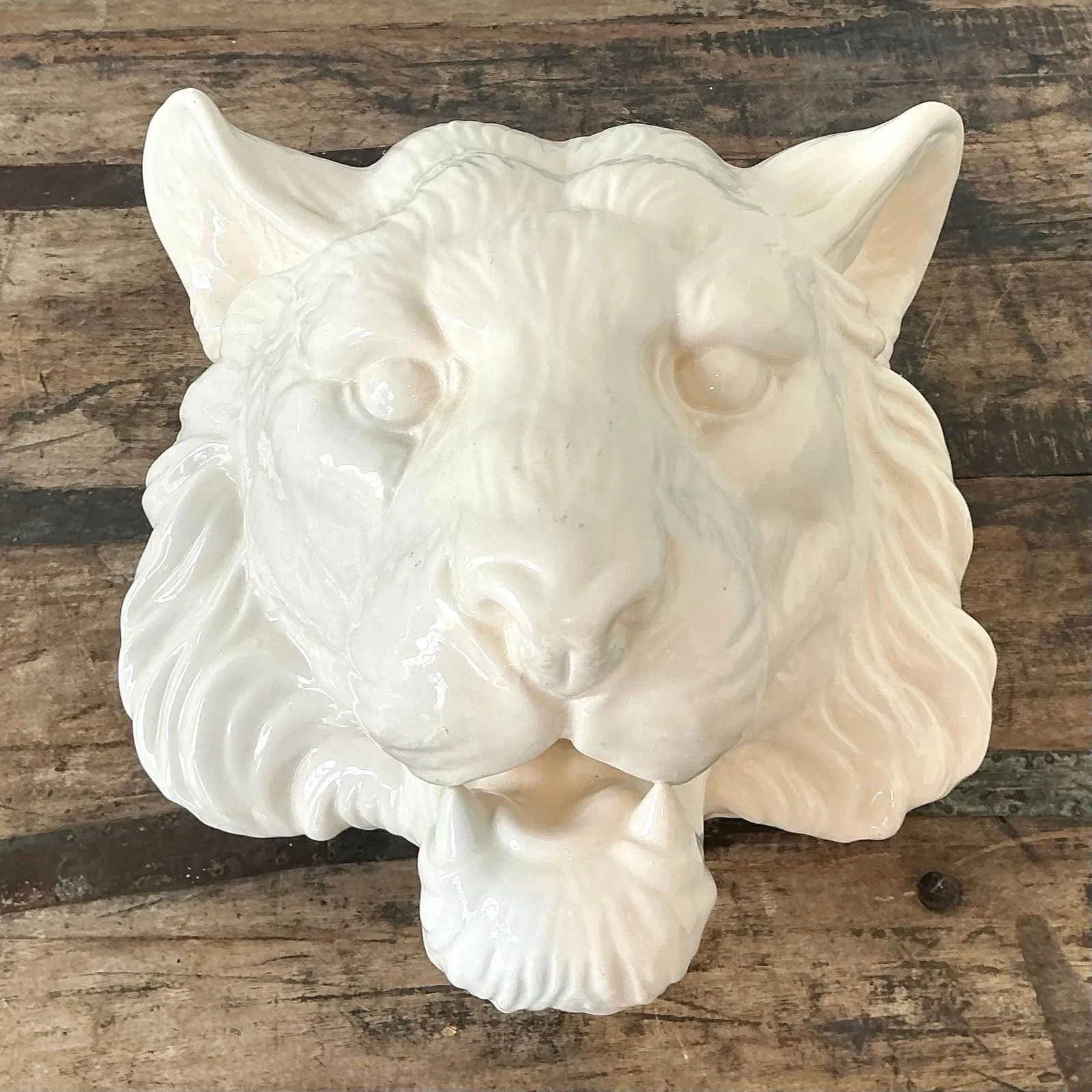 Vintage Fitz and Floyd Tiger Head Wall Pocket — additional photo 6
