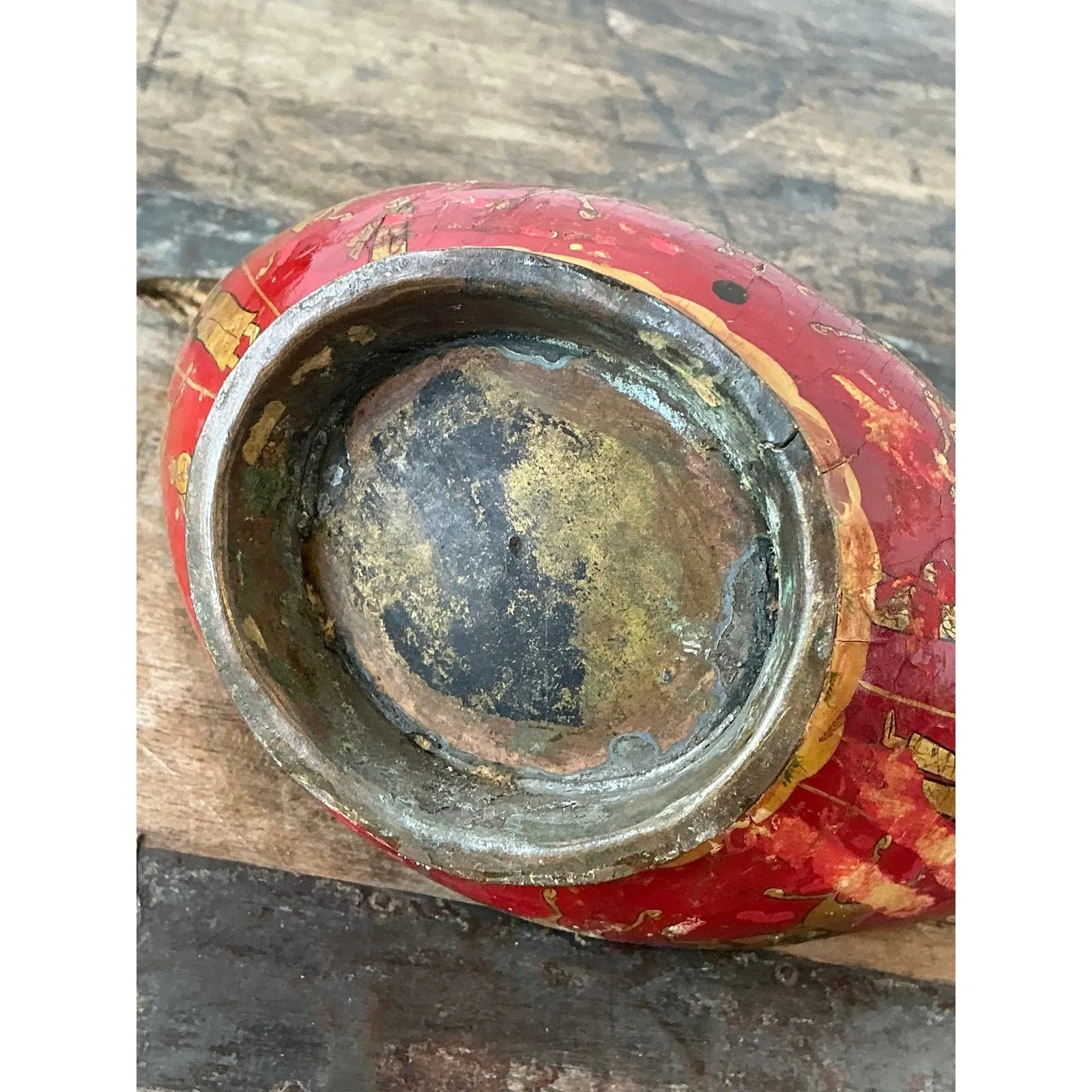 Vintage Chinoiserie Brass Bowl — additional photo 5