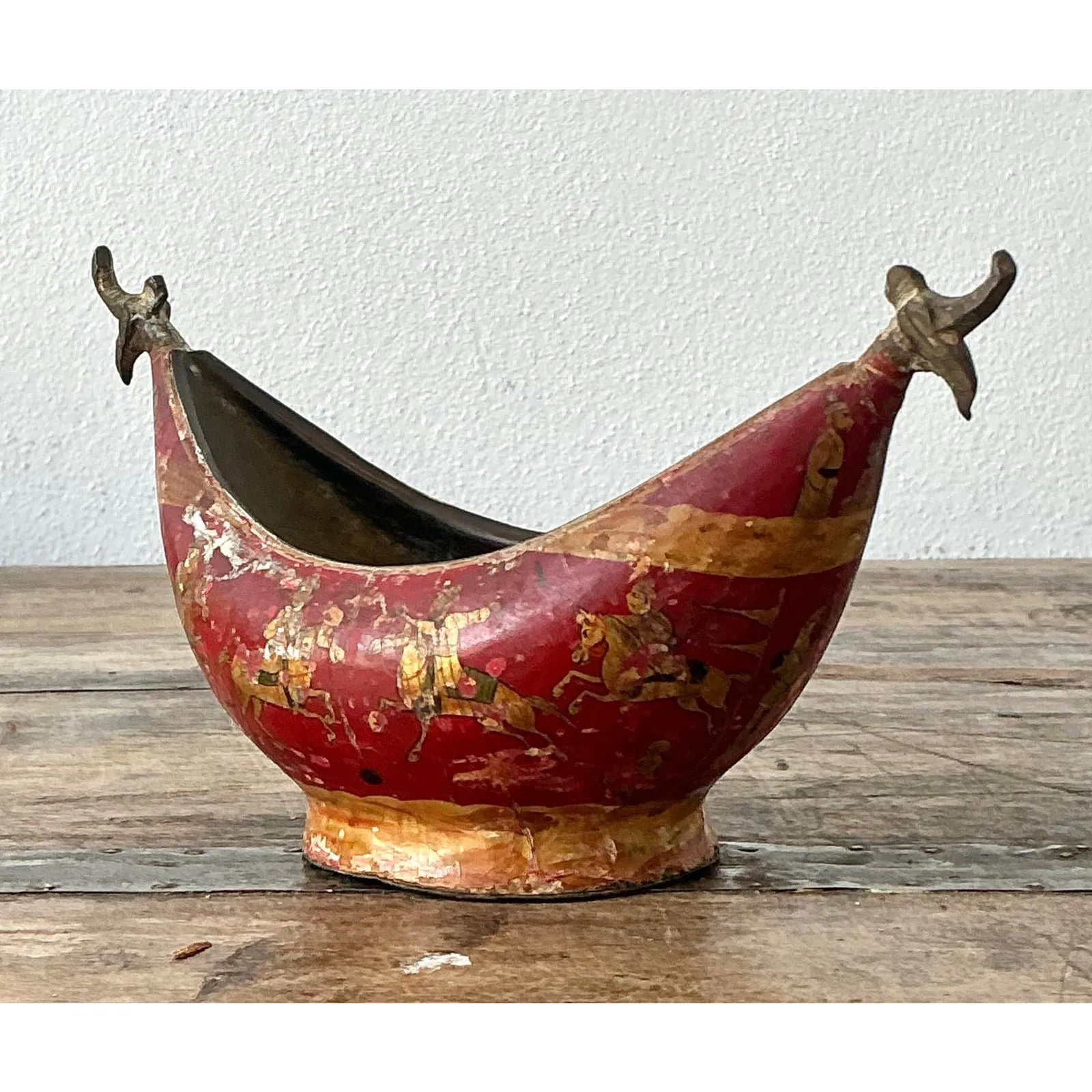 Vintage Chinoiserie Brass Bowl — additional photo 2