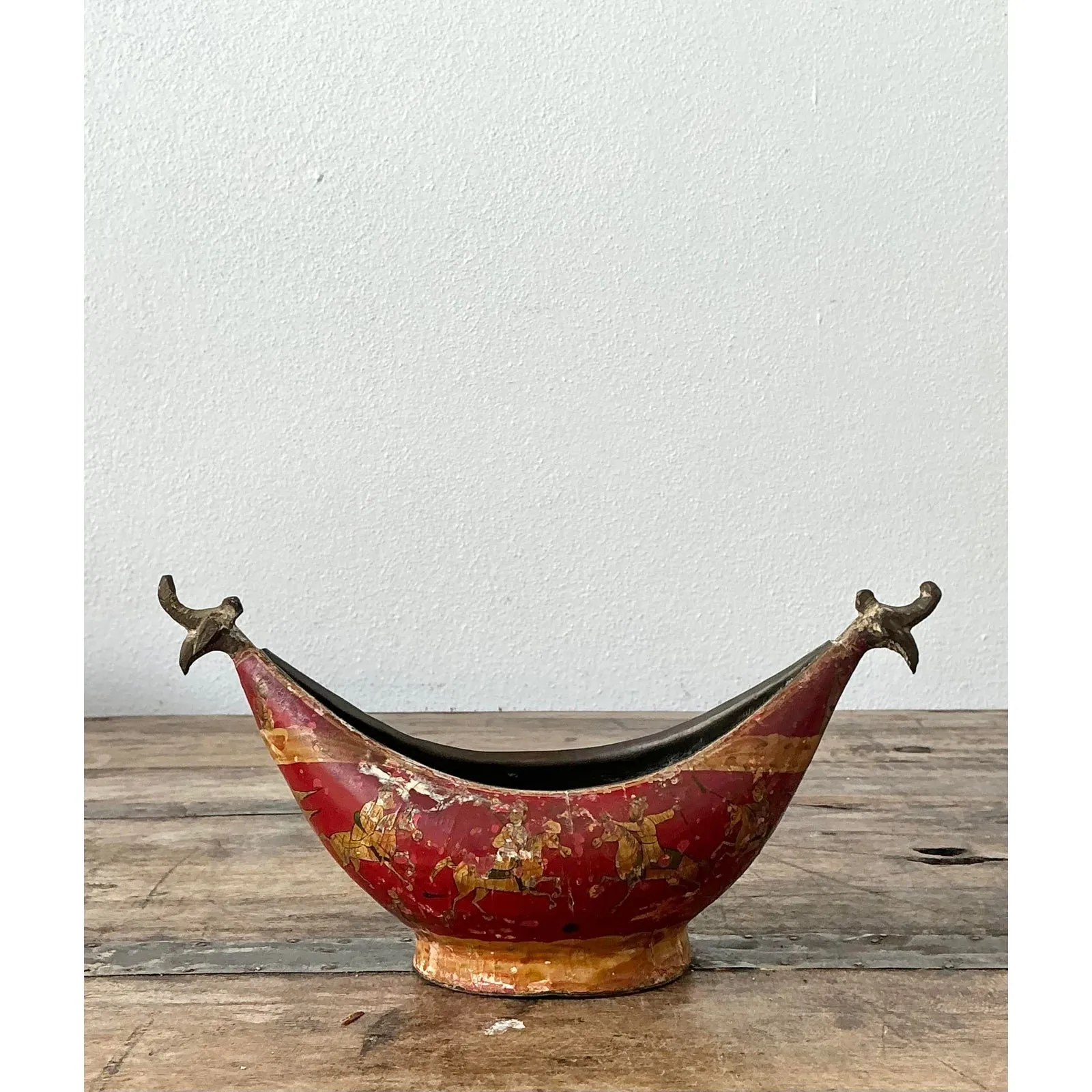 Vintage Chinoiserie Brass Bowl — additional photo 3