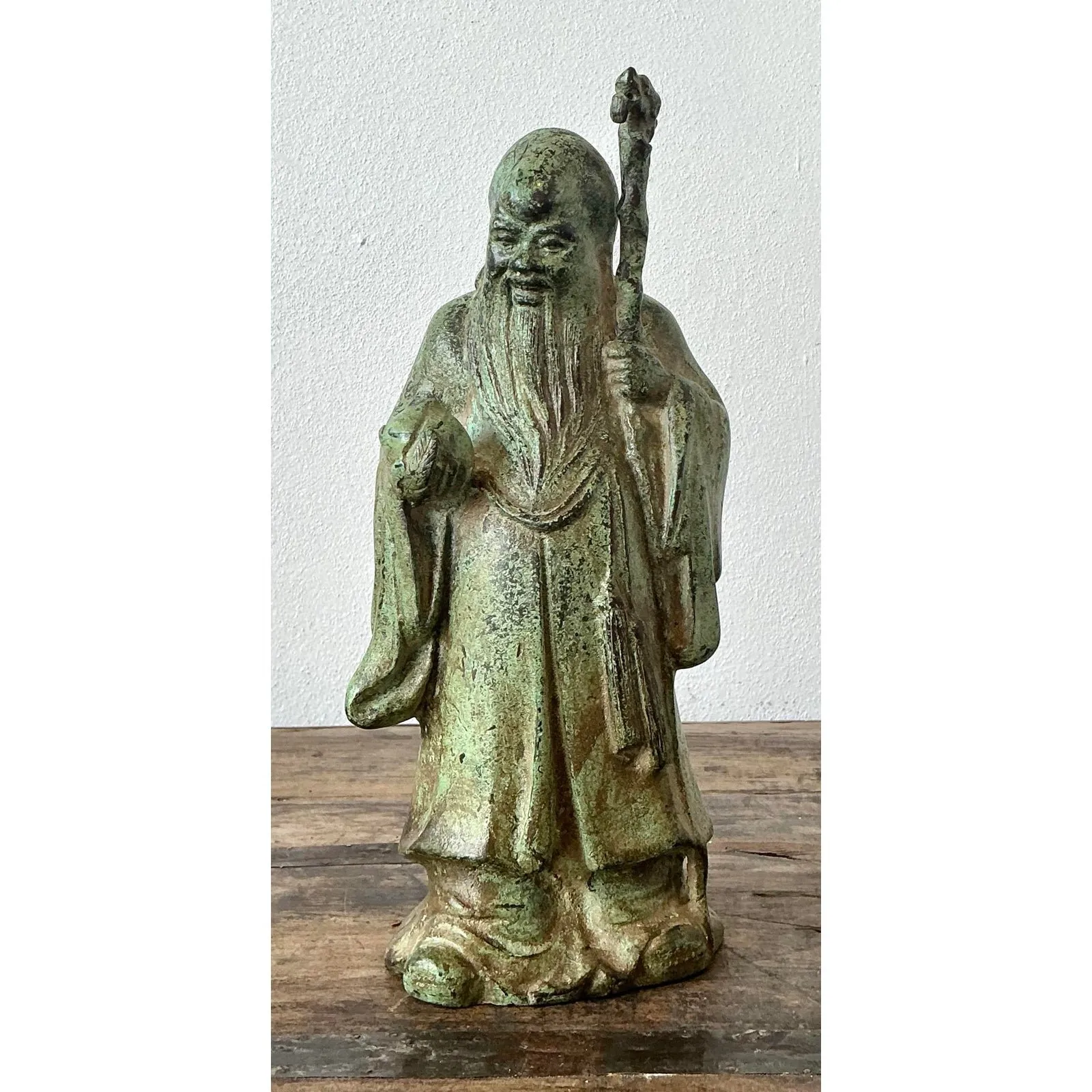 Vintage Asian Patinated Bronze Character — additional photo 7