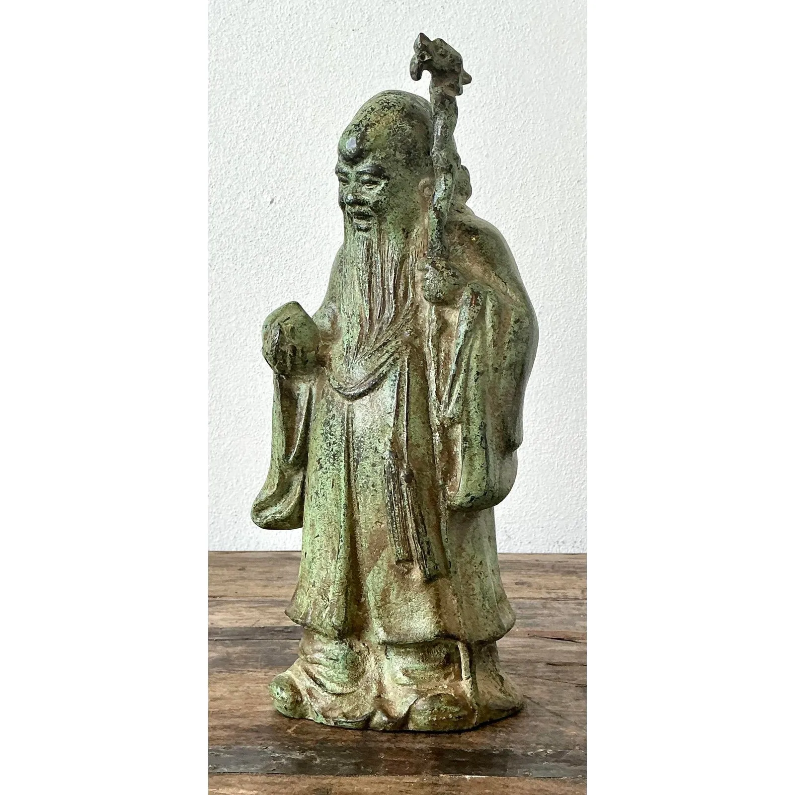 Vintage Asian Patinated Bronze Character — additional photo 1