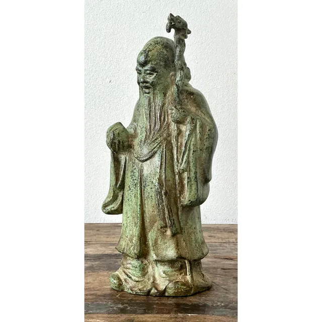Vintage Asian Patinated Bronze Character — additional photo 1