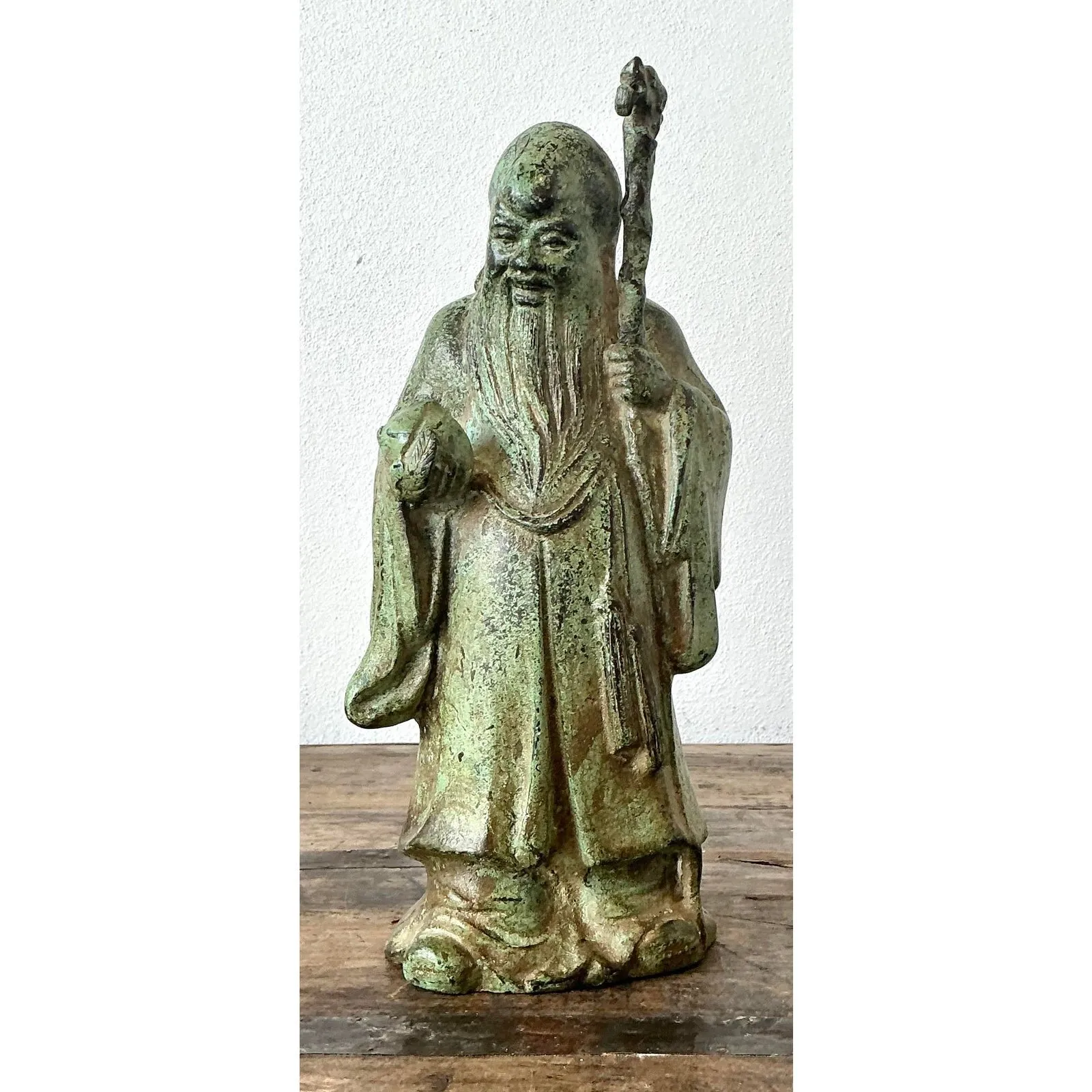 Vintage Asian Patinated Bronze Character — additional photo 2
