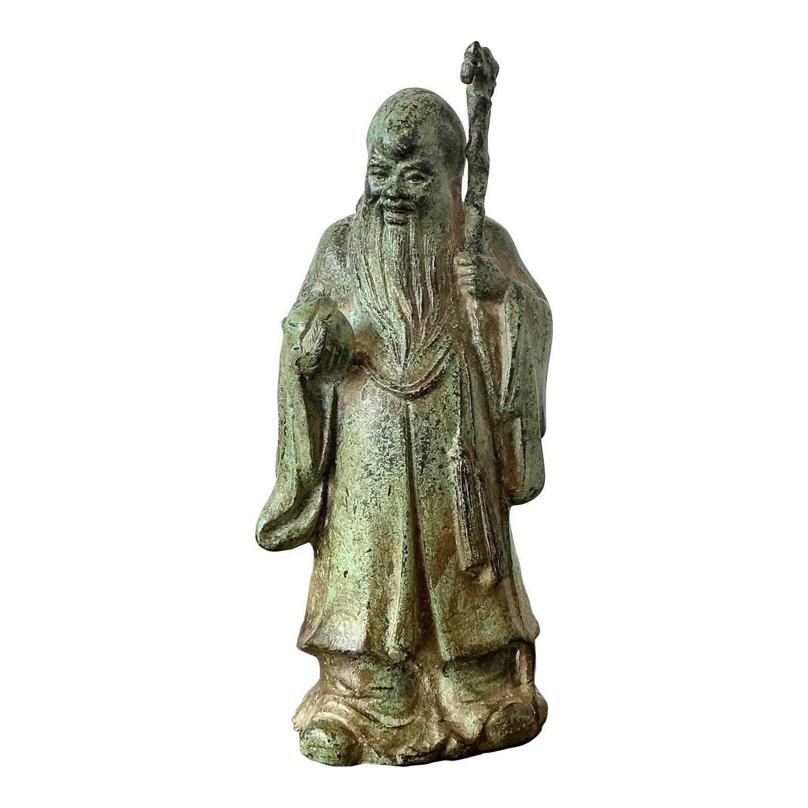 Vintage Asian Patinated Bronze Character — additional photo 6