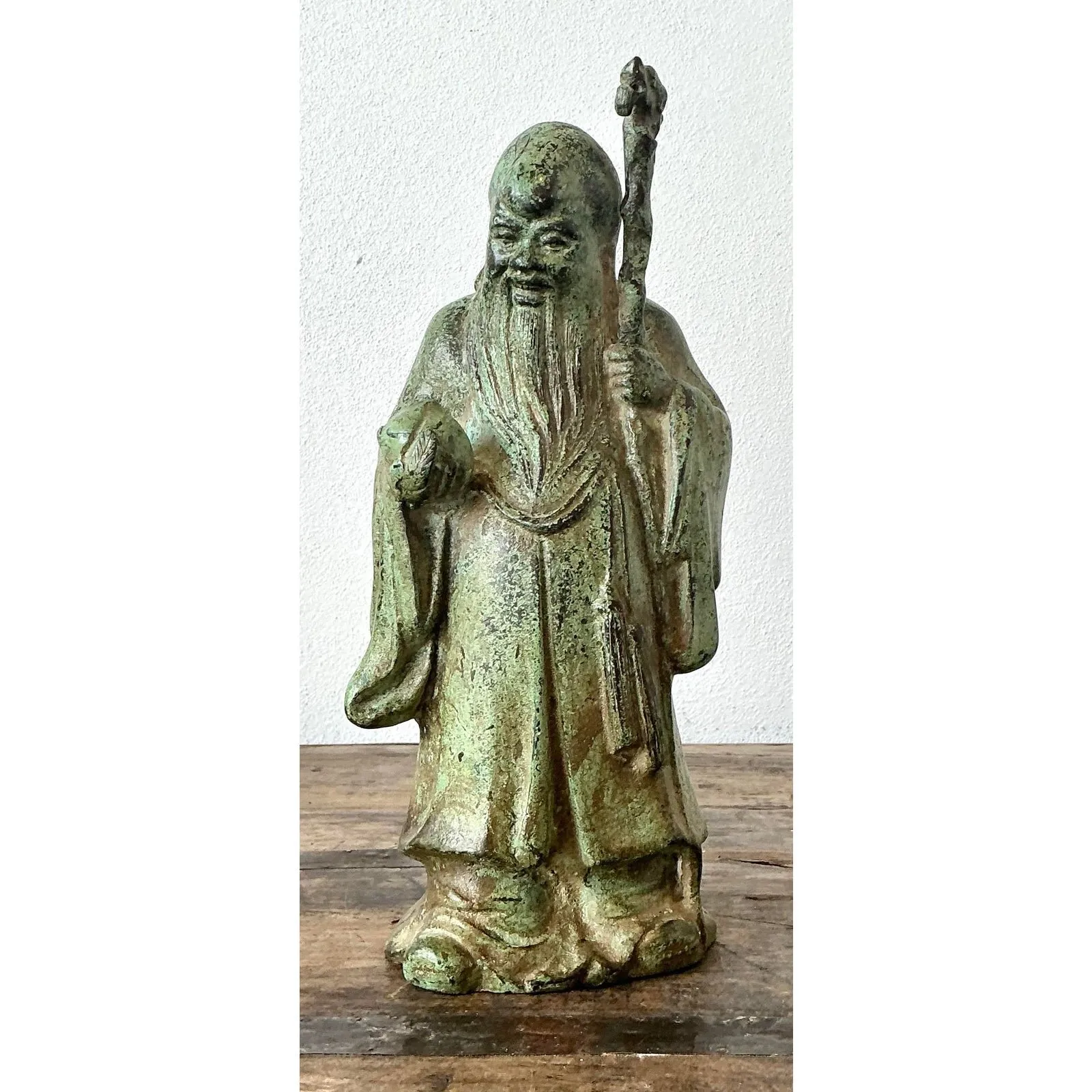 Vintage Asian Patinated Bronze Character — additional photo 5