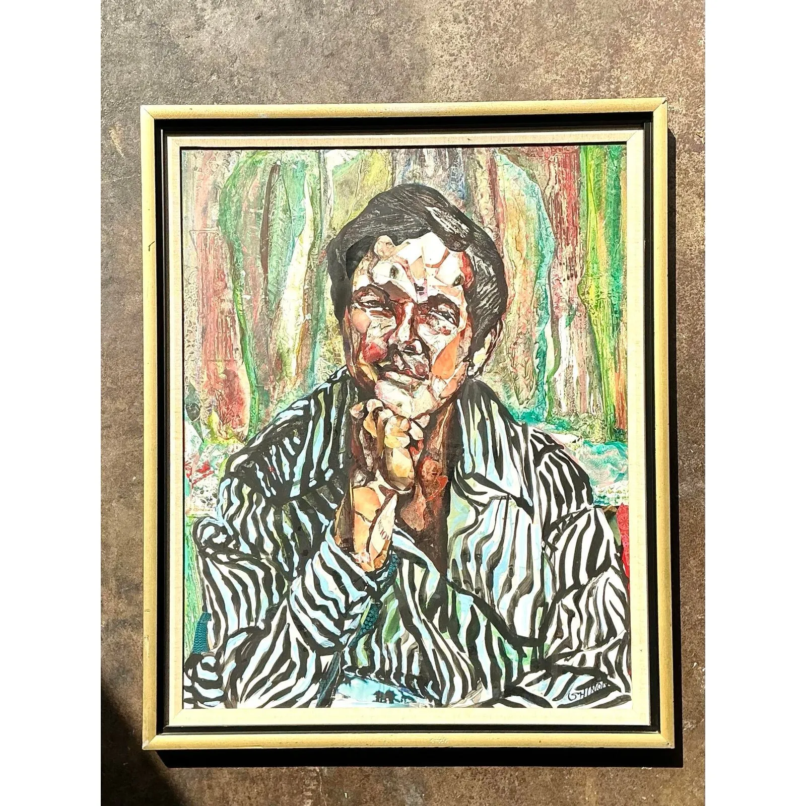 Vintage Original Oil Portrait on Canvas - Canvas, 26W x 31.75H — additional photo 1