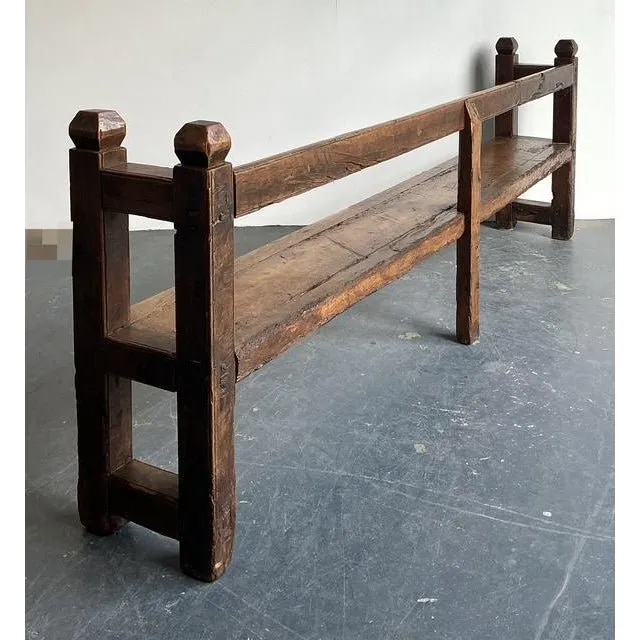 Vintage 18th Century Monumental Spanish Bench — additional photo 2